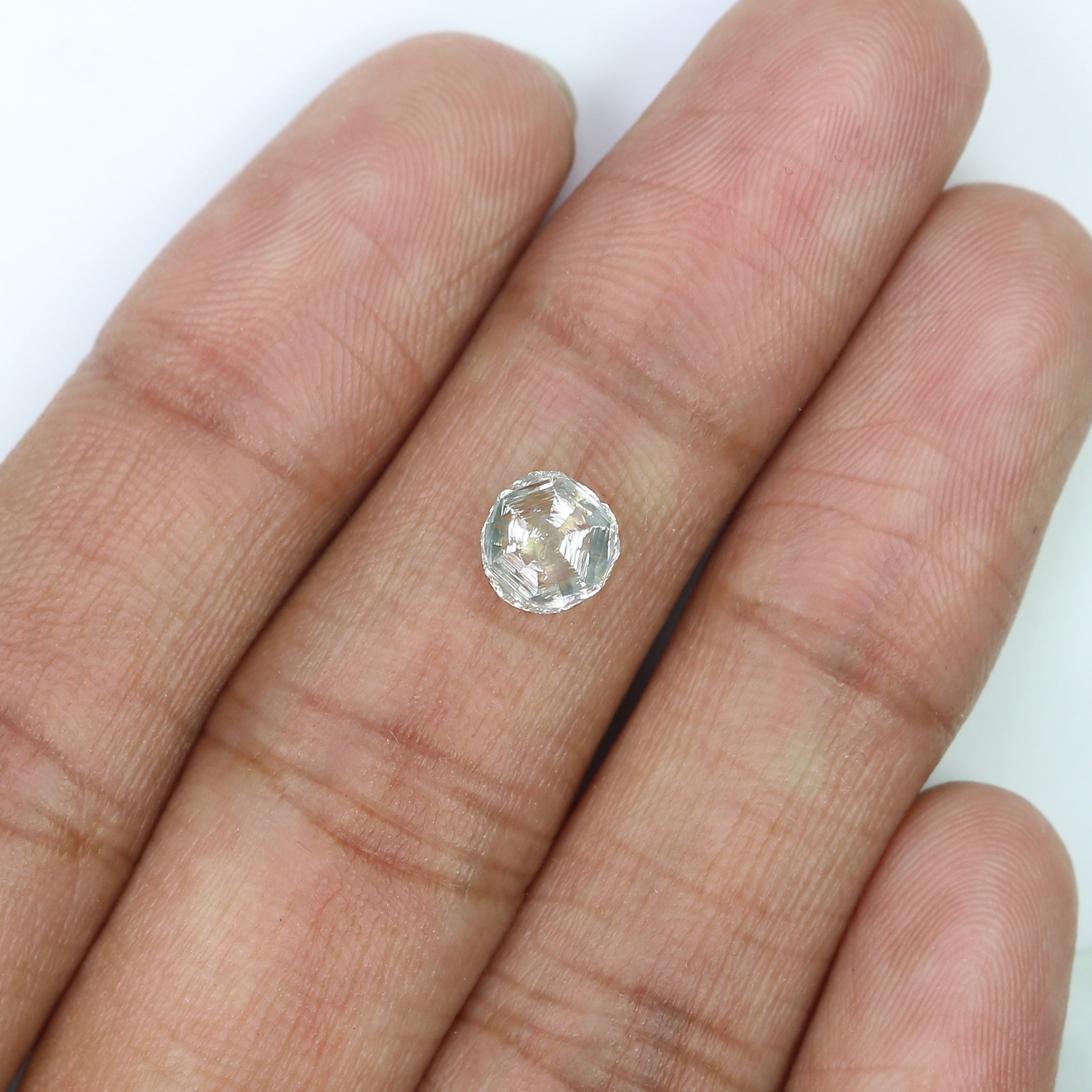 1.50 CT Natural Loose Rough Shape Diamond White Color Rough Diamond 6.35 MM Natural Loose White Diamond Rough Irregular Cut Diamond QL3119