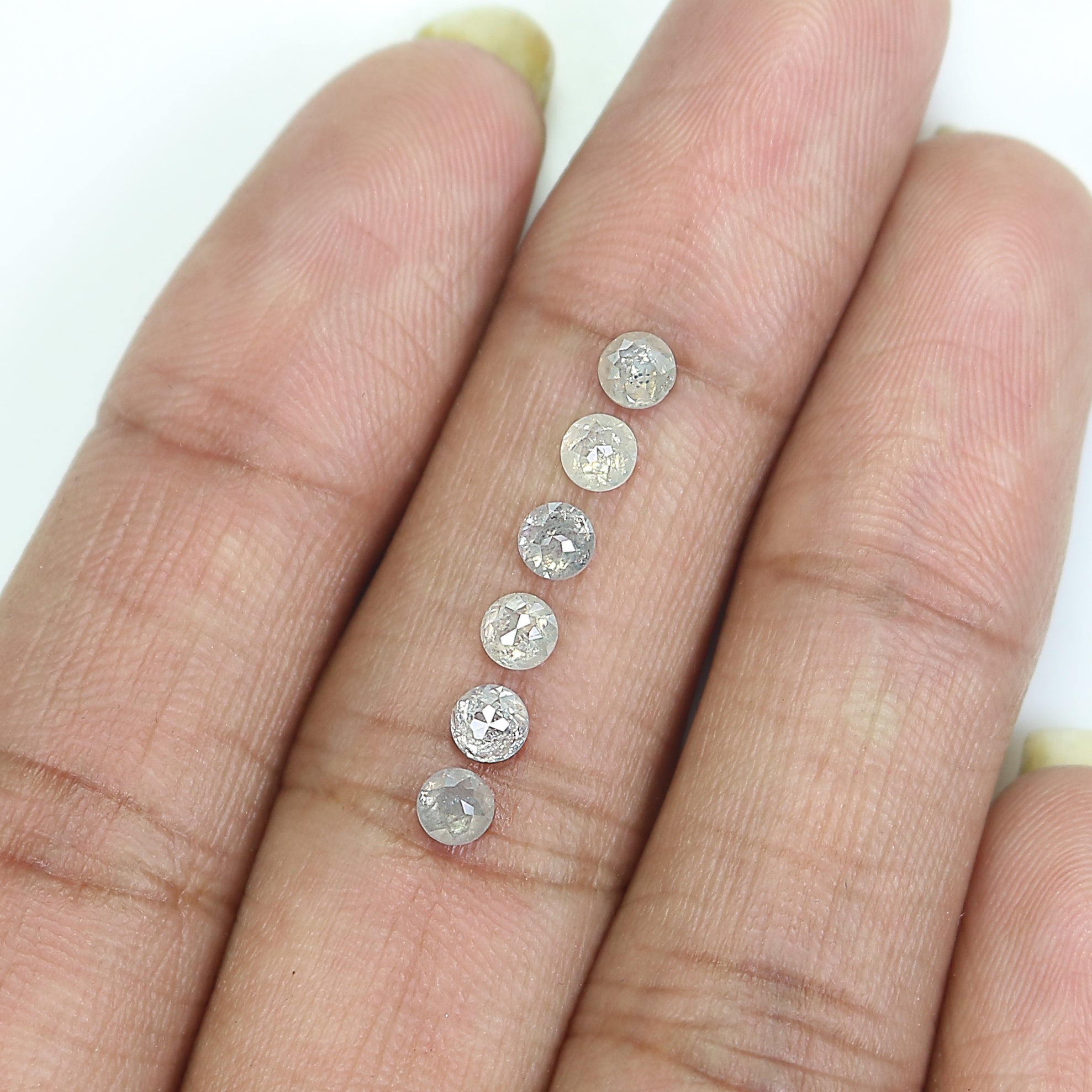 1.40 CT Natural Loose Round Rose Cut Diamond Grey Color Round Shape Diamond 3.50 MM Natural Loose Grey Color Round Rose Cut Diamond LQ3271