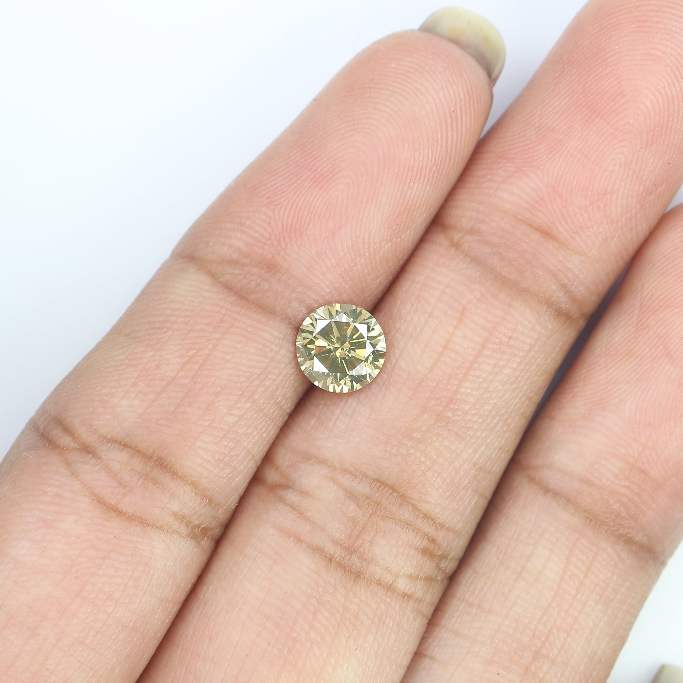 0.88 Ct Natural Loose Round Brilliant Cut Diamond Yellow Color Round Diamond 6.00 MM Natural Diamond Yellow Color Round Shape Diamond QL3061