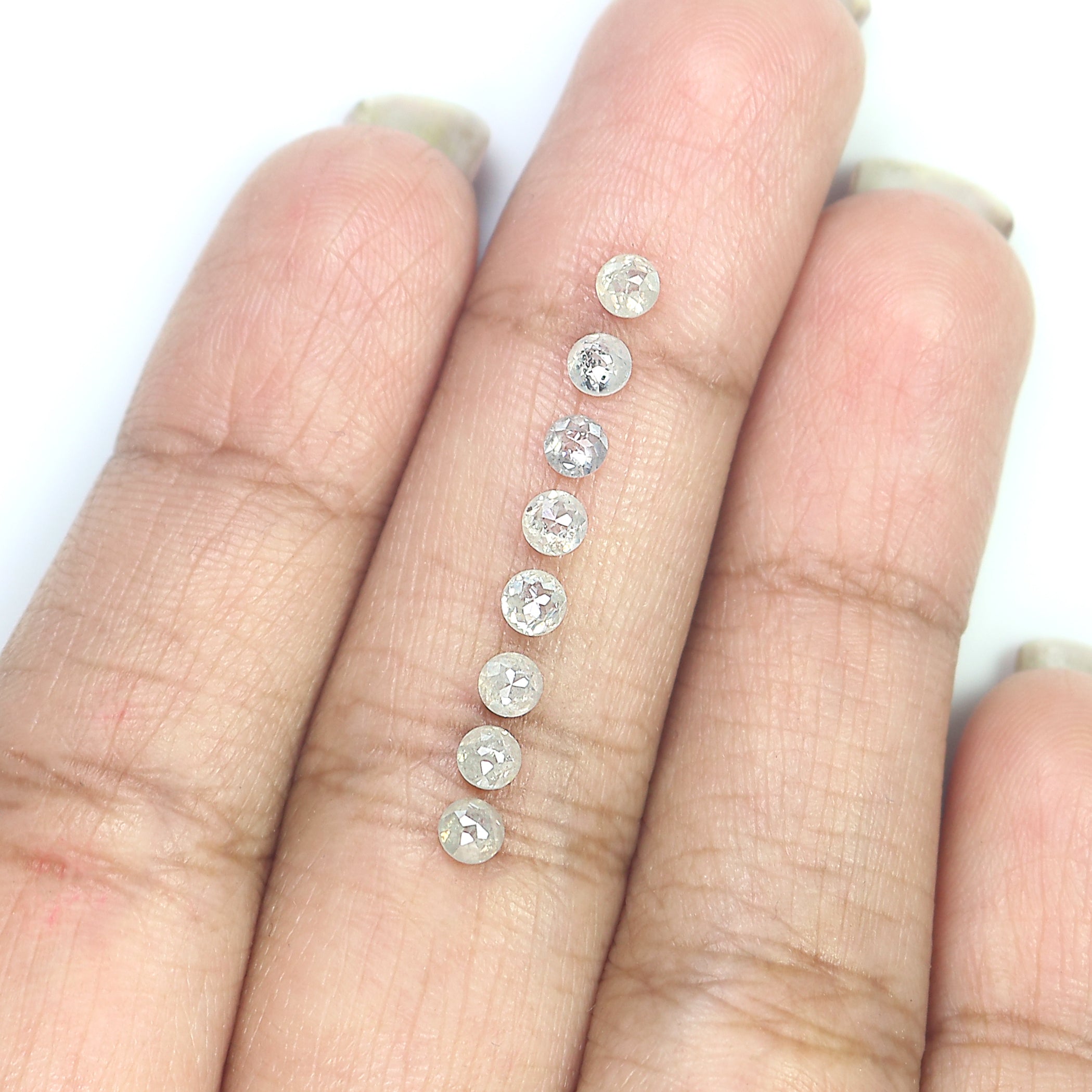 1.46 CT Natural Loose Round Rose Cut Diamond Grey Color Round Shape Diamond 3.20 MM Natural Loose Grey Color Round Rose Cut Diamond LQ3261