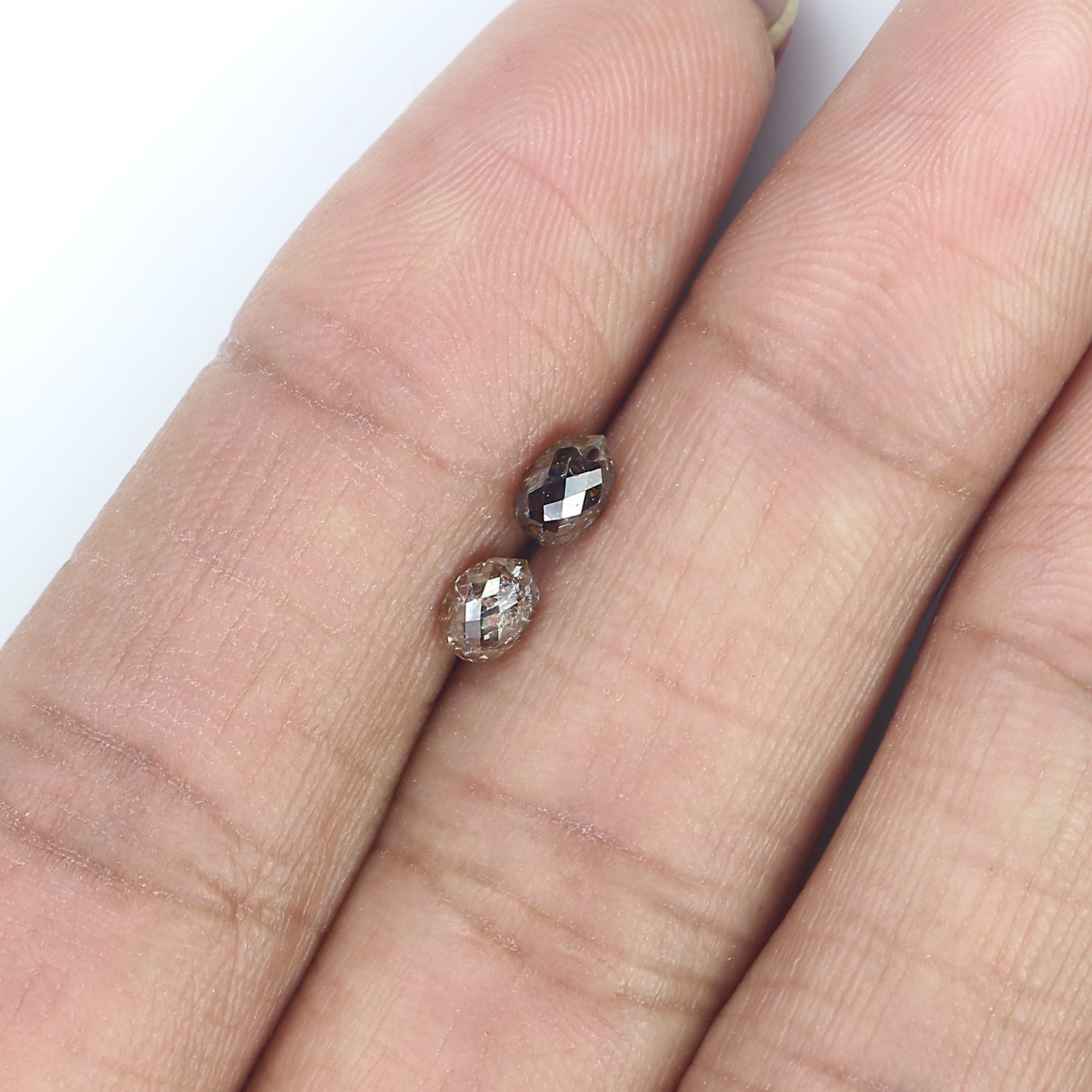 0.99 Ct Natural Loose Briolette Shape Diamond Brown Color Drop Diamond 4.70 MM Natural Loose Brown Color Briolette Rose Cut Diamond LQ178