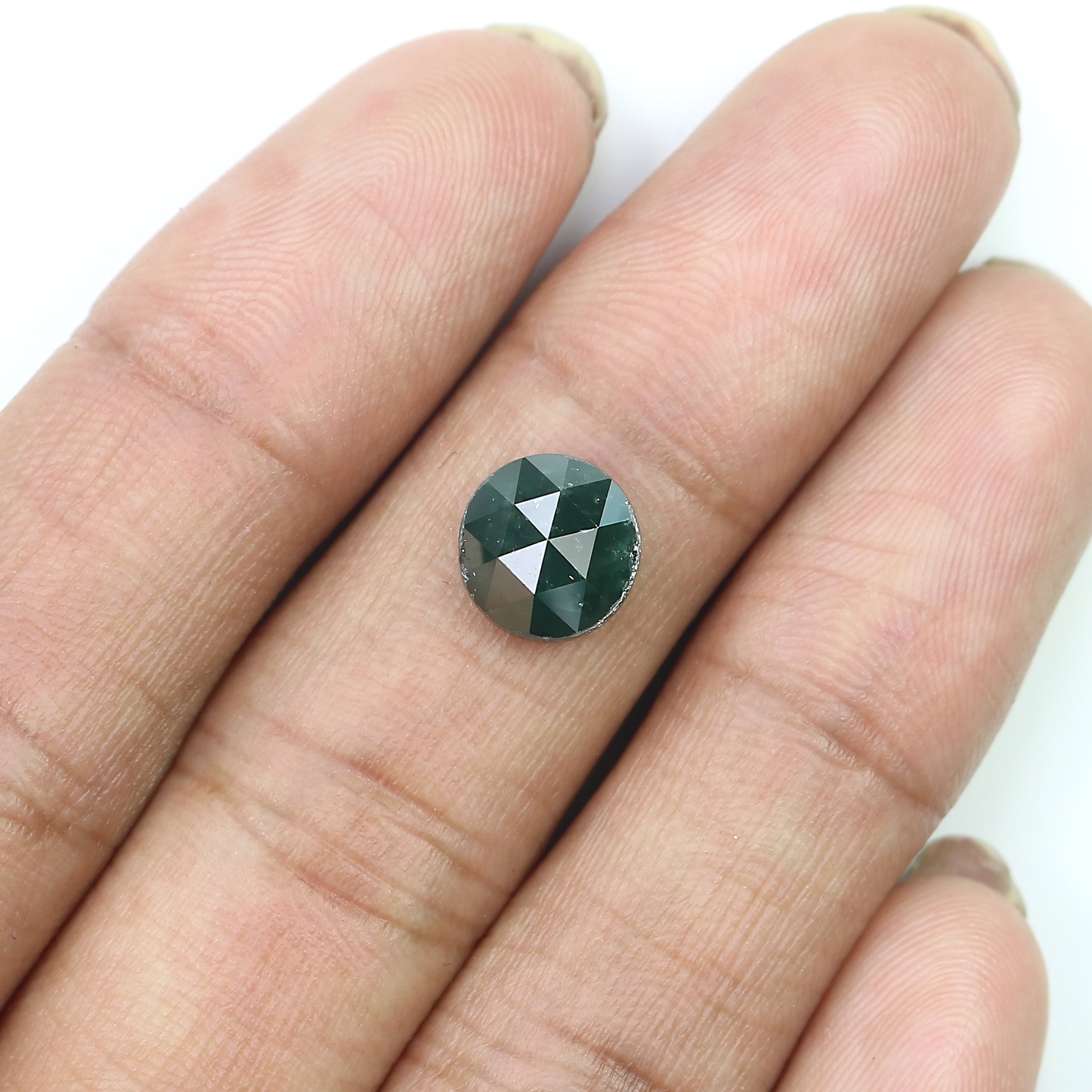 2.39 CT Natural Loose Round Rose Cut Diamond Green Color Round Shape Diamond 8.25 MM Natural Loose Green Color Round Rose Cut Diamond LQ5770