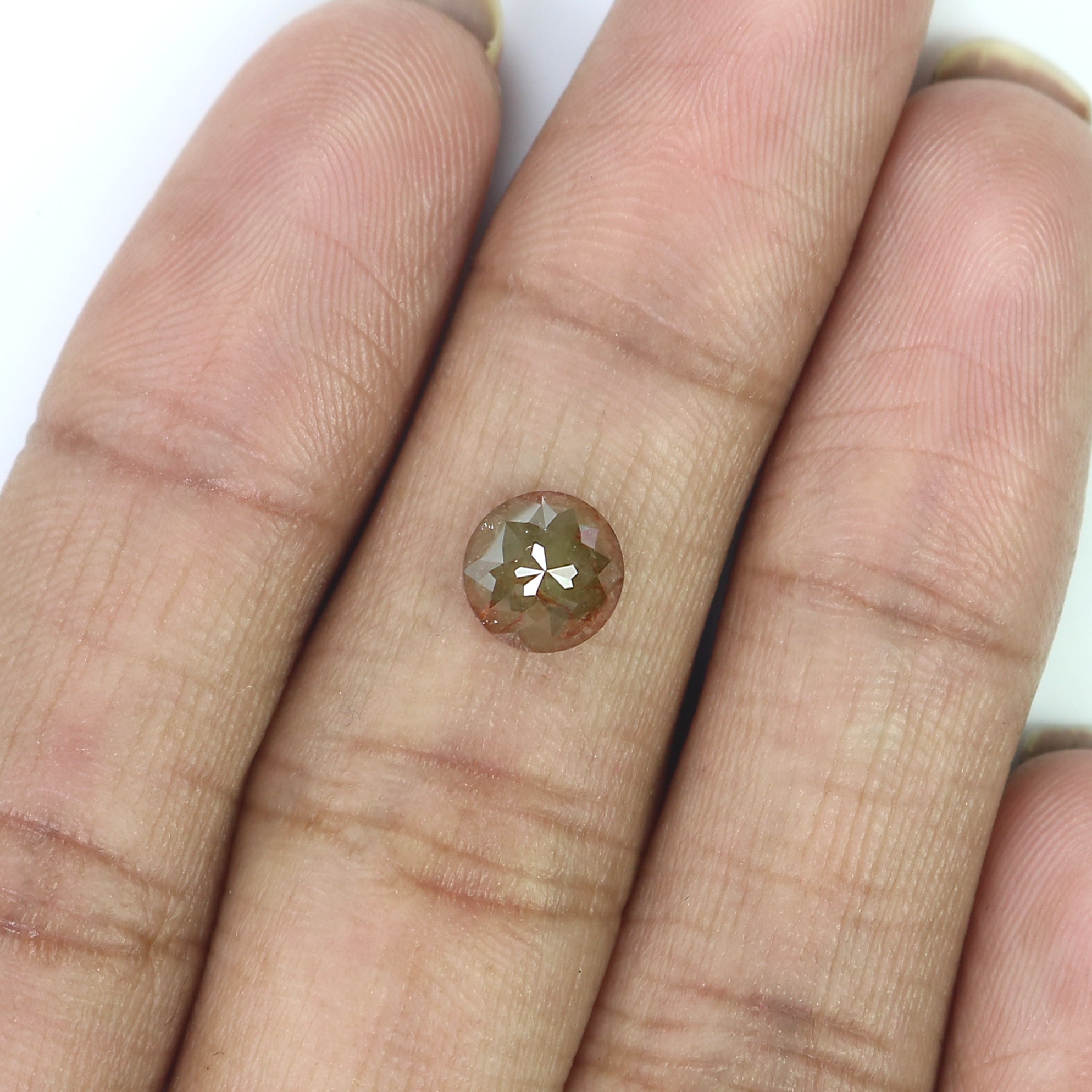 1.59 CT Natural Loose Round Rose Cut Diamond Brown Color Round Shape Diamond 6.85 MM Natural Loose Grey Color Round Rose Cut Diamond LQ9006