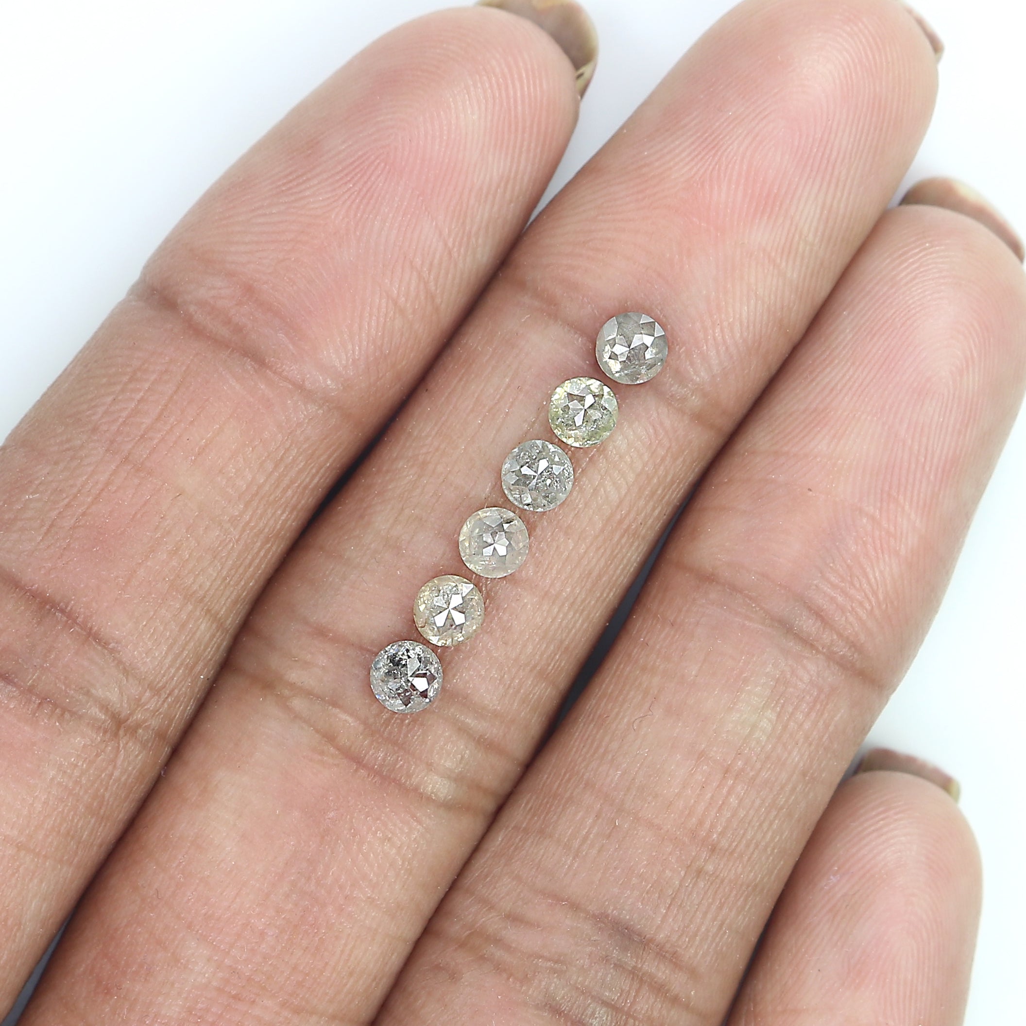 1.46 CT Natural Loose Round Rose Cut Diamond Grey Color Round Shape Diamond 3.50 MM Natural Loose Grey Color Round Rose Cut Diamond LQ1775