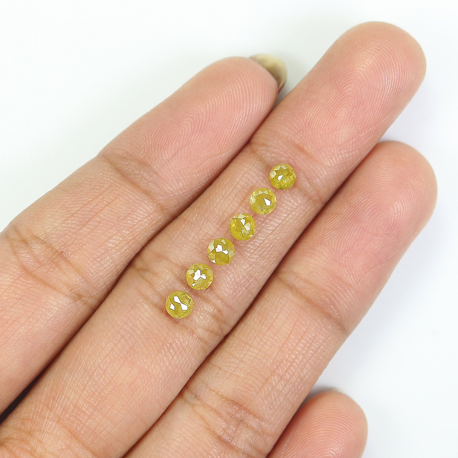 1.23 CT Natural Loose Round Rose Cut Diamond Yellow Color Round Shape Diamond 3.40 MM Natural Yellow Color Round Rose Cut Diamond LQ3280