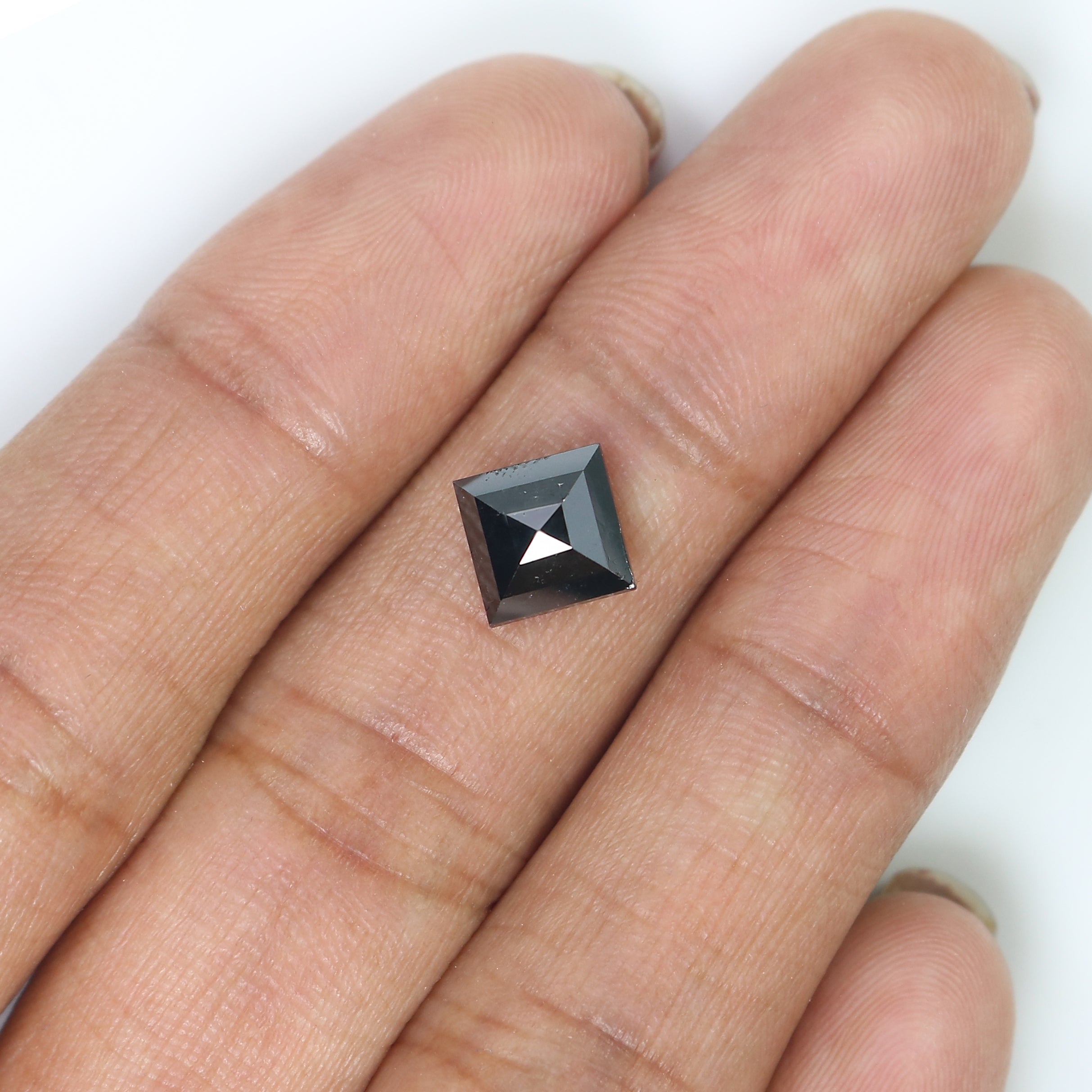 1.96 Ct Natural Loose Kite Shape Diamond Black Color Kite Cut Diamond 9.65 MM Natural Loose Black Color Diamond Kite Rose Cut Diamond QL9571