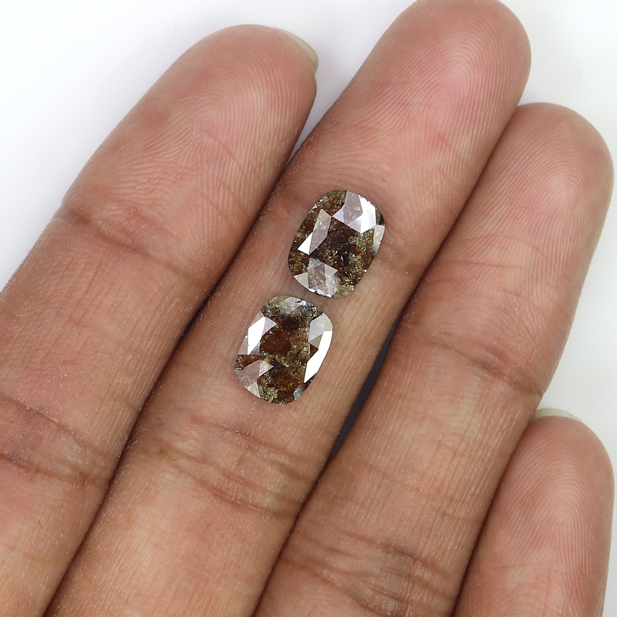 2.77 CT Natural Loose Oval Shape Pair Diamond Brown Color Diamond 9.10 MM Natural Loose Diamond Oval Cut Diamond Oval Pair Diamond LQ3162