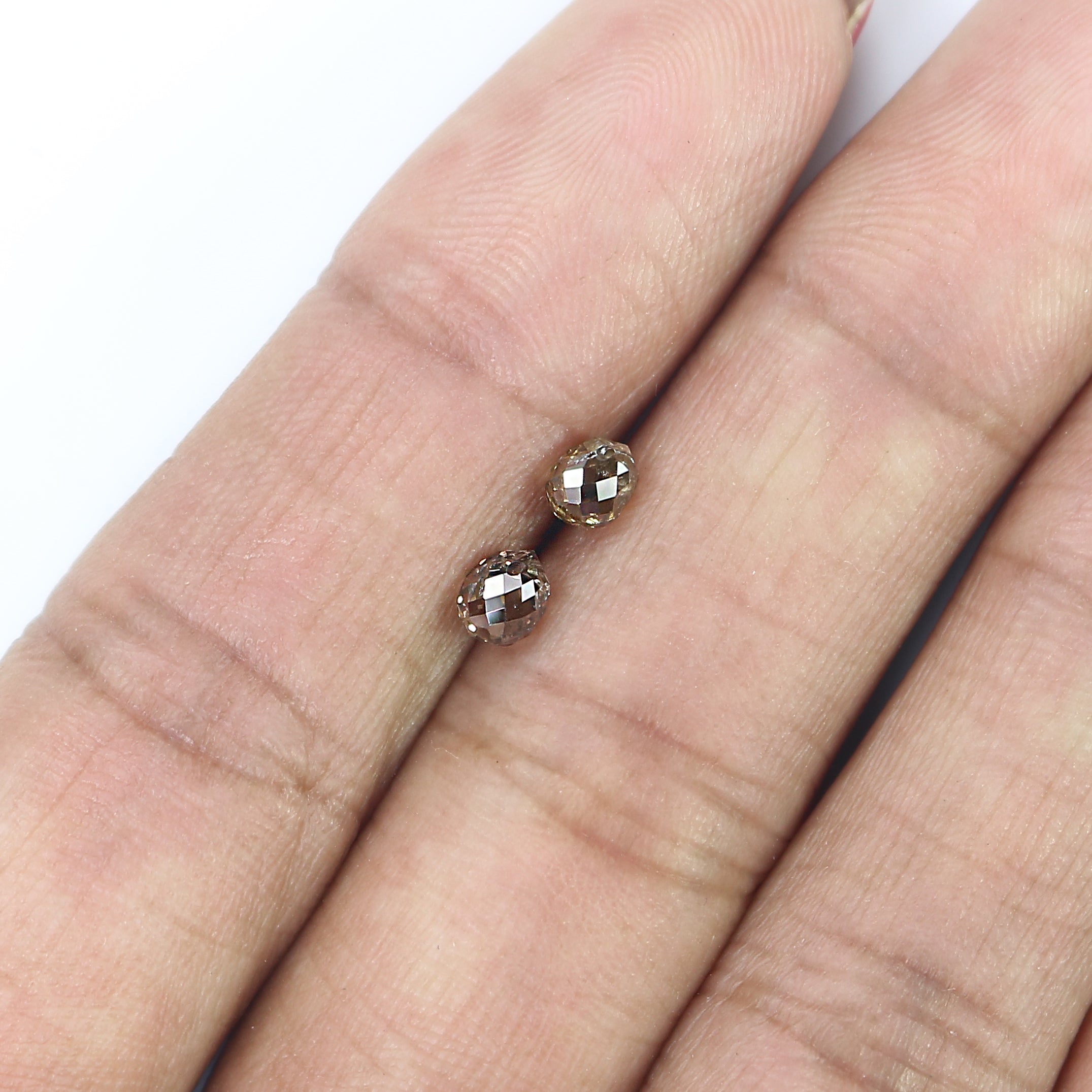 1.01 Ct Natural Loose Briolette Shape Diamond Brown Color Drop Diamond 4.35 MM Natural Loose Brown Color Briolette Rose Cut Diamond LQ111