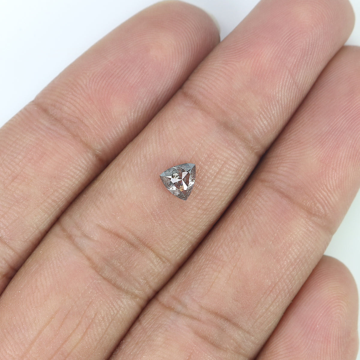 0.49 CT Natural Loose Triangle Shape Diamond Salt And Pepper Triangle Cut Diamond 5.10 MM Black Grey Triangle Shape Rose Cut Diamond QL3138