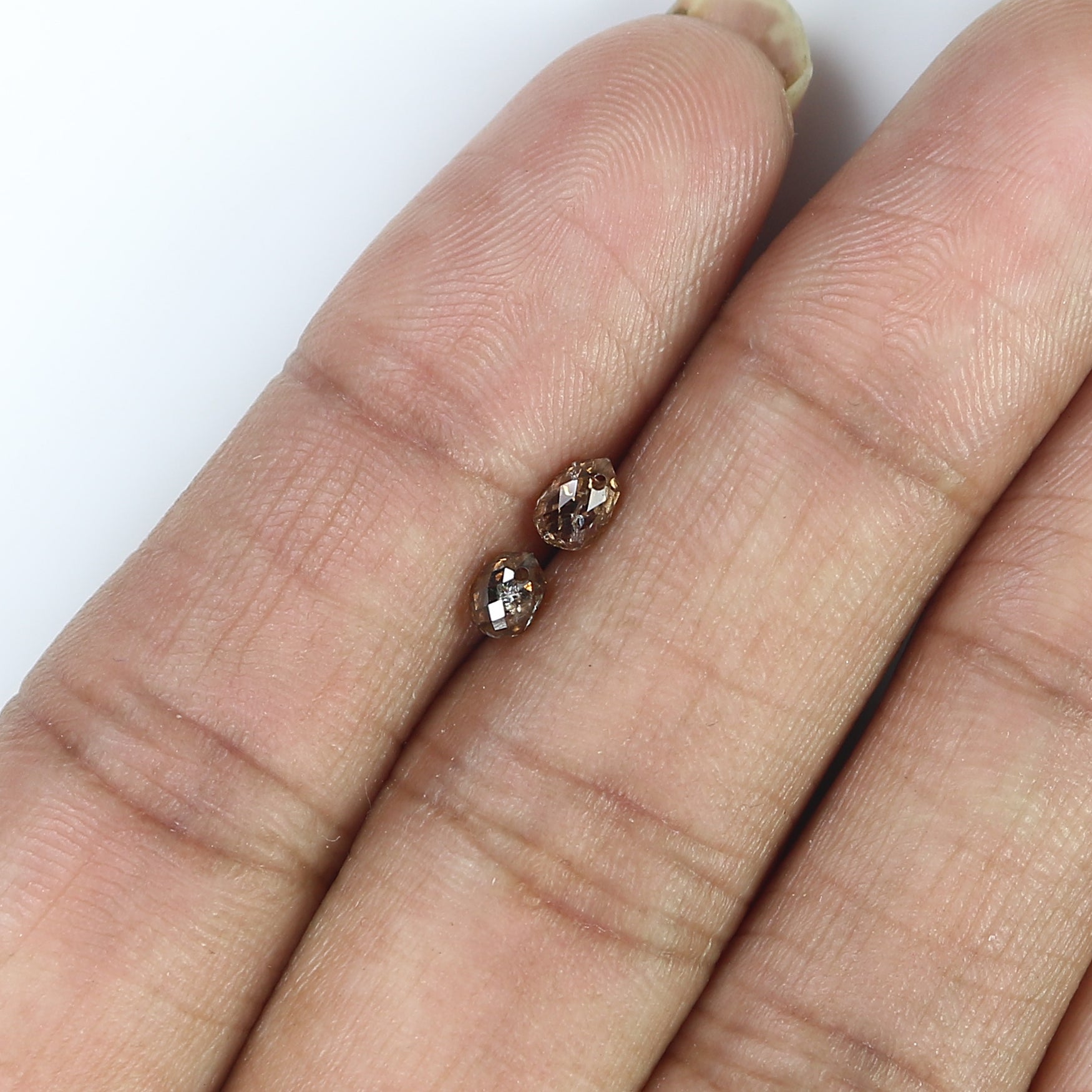 0.78 Ct Natural Loose Briolette Shape Diamond Brown Color Drop Diamond 4.20 MM Natural Loose Brown Color Briolette Rose Cut Diamond LQ9890