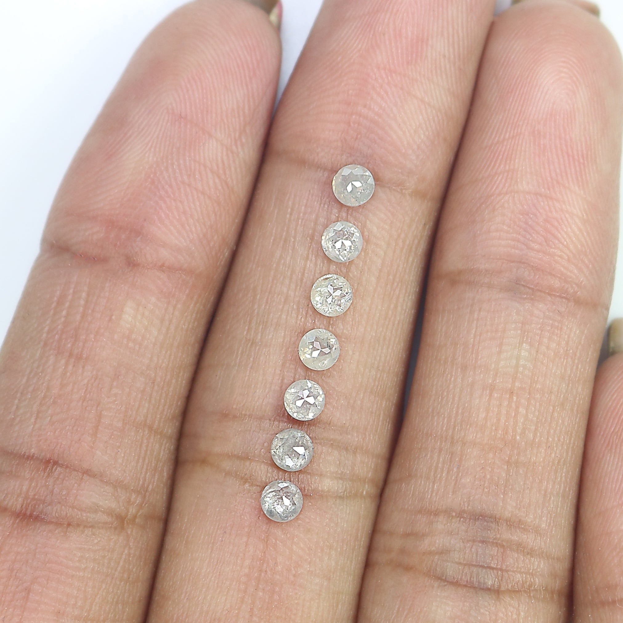 1.26 CT Natural Loose Round Rose Cut Diamond Grey Color Round Shape Diamond 3.20 MM Natural Loose Grey Color Round Rose Cut Diamond LQ3262