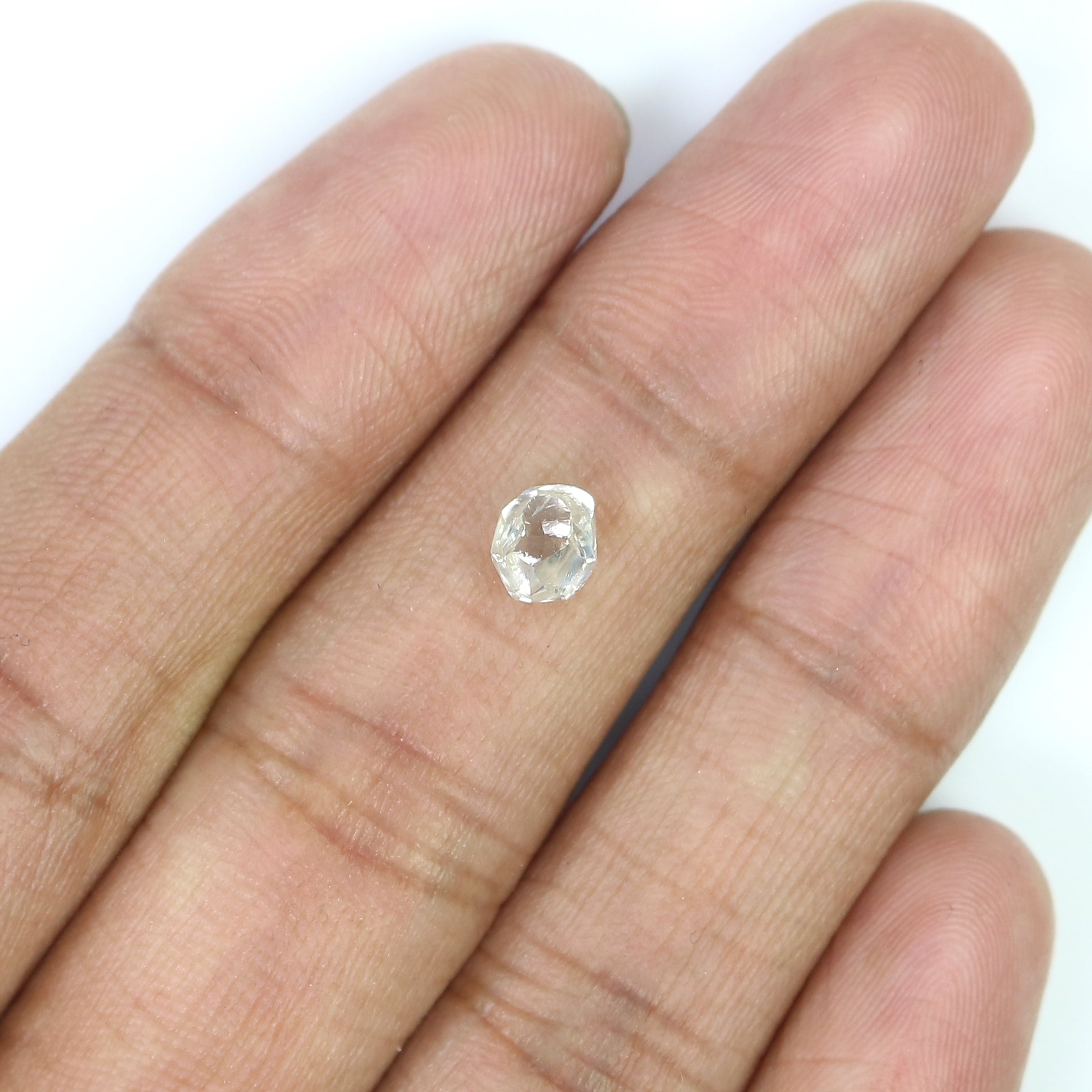 1.04 CT Natural Loose Rough Shape Diamond Milky White Color Rough Diamond 5.70 MM Natural Loose Diamond Rough Irregular Cut Diamond QL3115