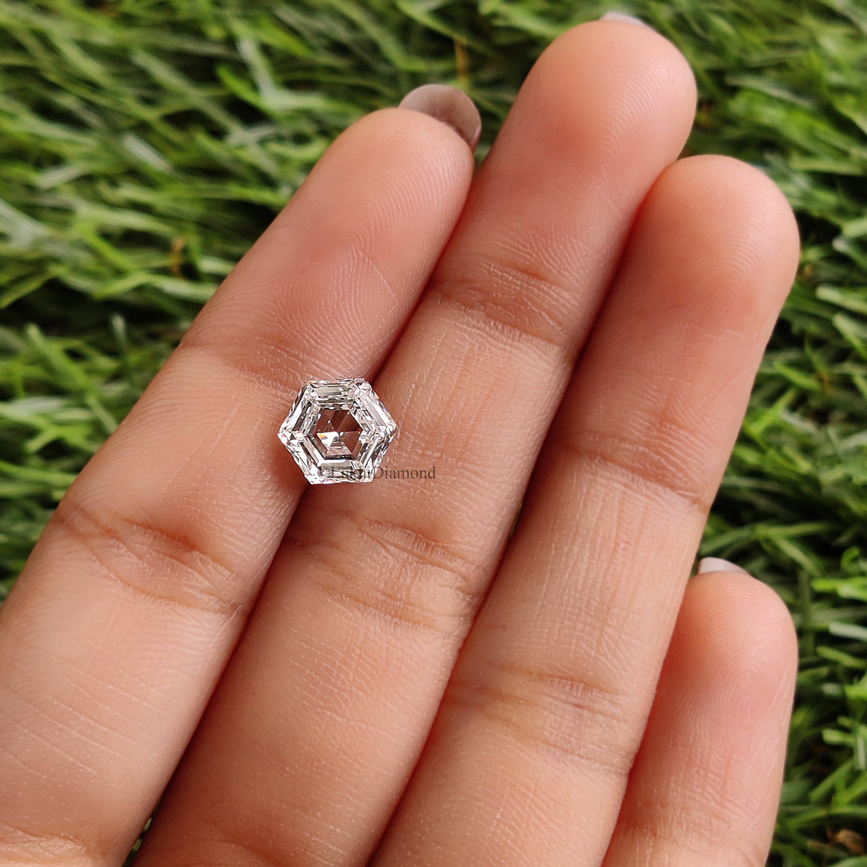 1.58 CT IGI Certified Hexagonal Step Cut Diamond White - E Color VVS2 Clarity Diamond Lab Grown Diamond Lab Created Hexagon CVD Diamond Q186