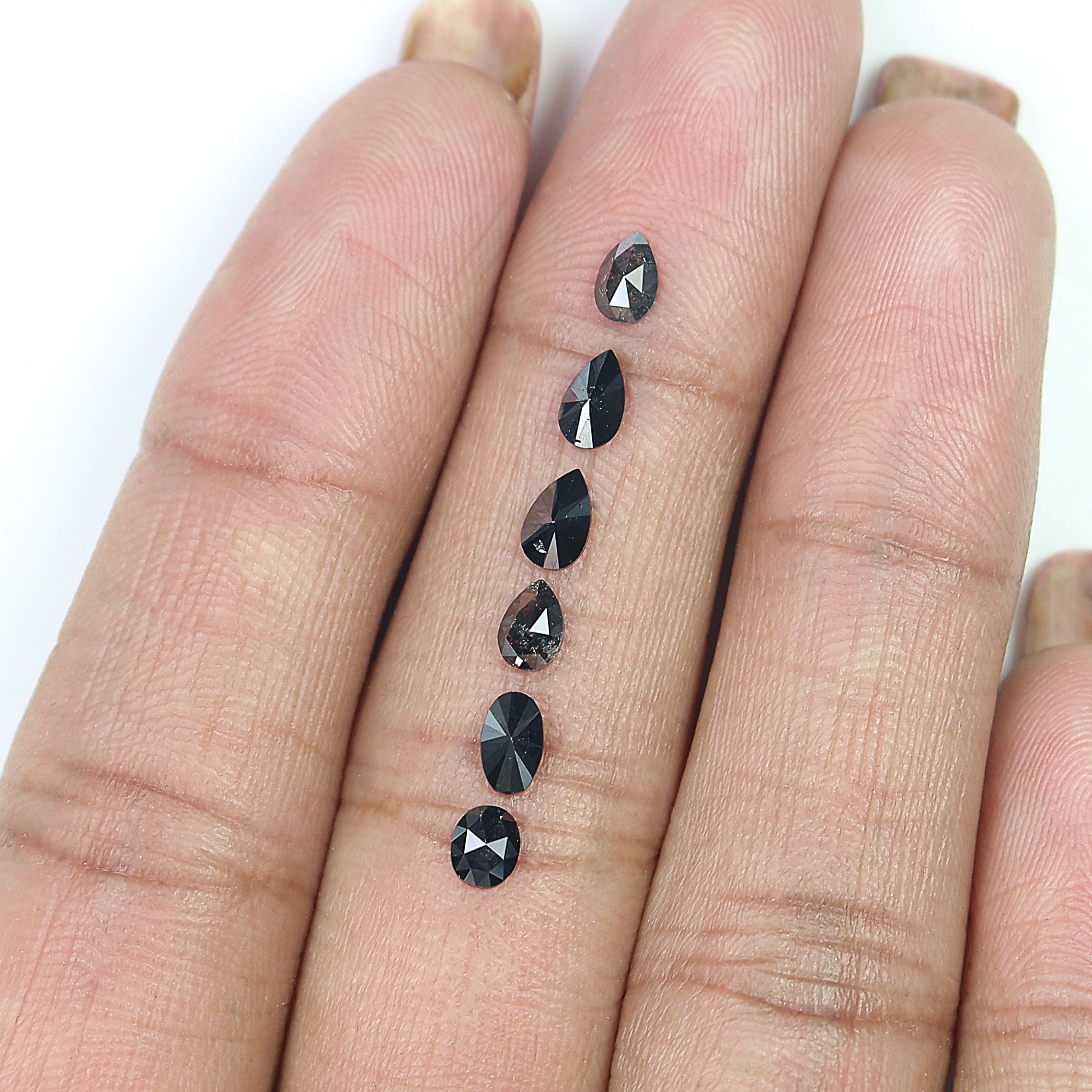 1.19 CT Natural Loose Mix Shape Diamond Black Color Mix Shape Diamond 4.00 MM Natural Loose Black Color Mix Shape Rose Cut Diamond LQ9126