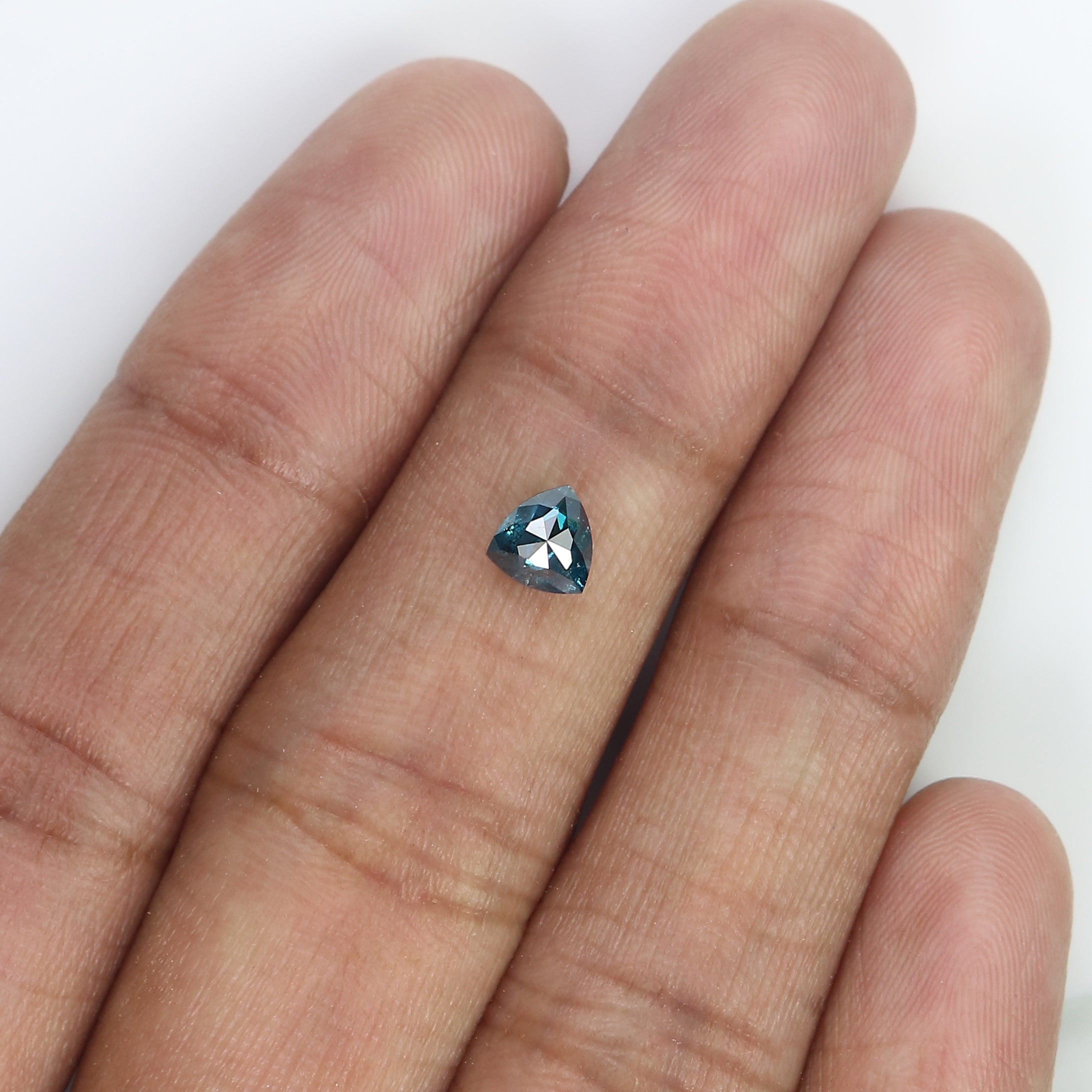 0.56 CT Natural Loose Triangle Shape Diamond Blue Color Triangle Cut Diamond 5.15 MM Natural Blue Triangle Shape Rose Cut Diamond QL3136