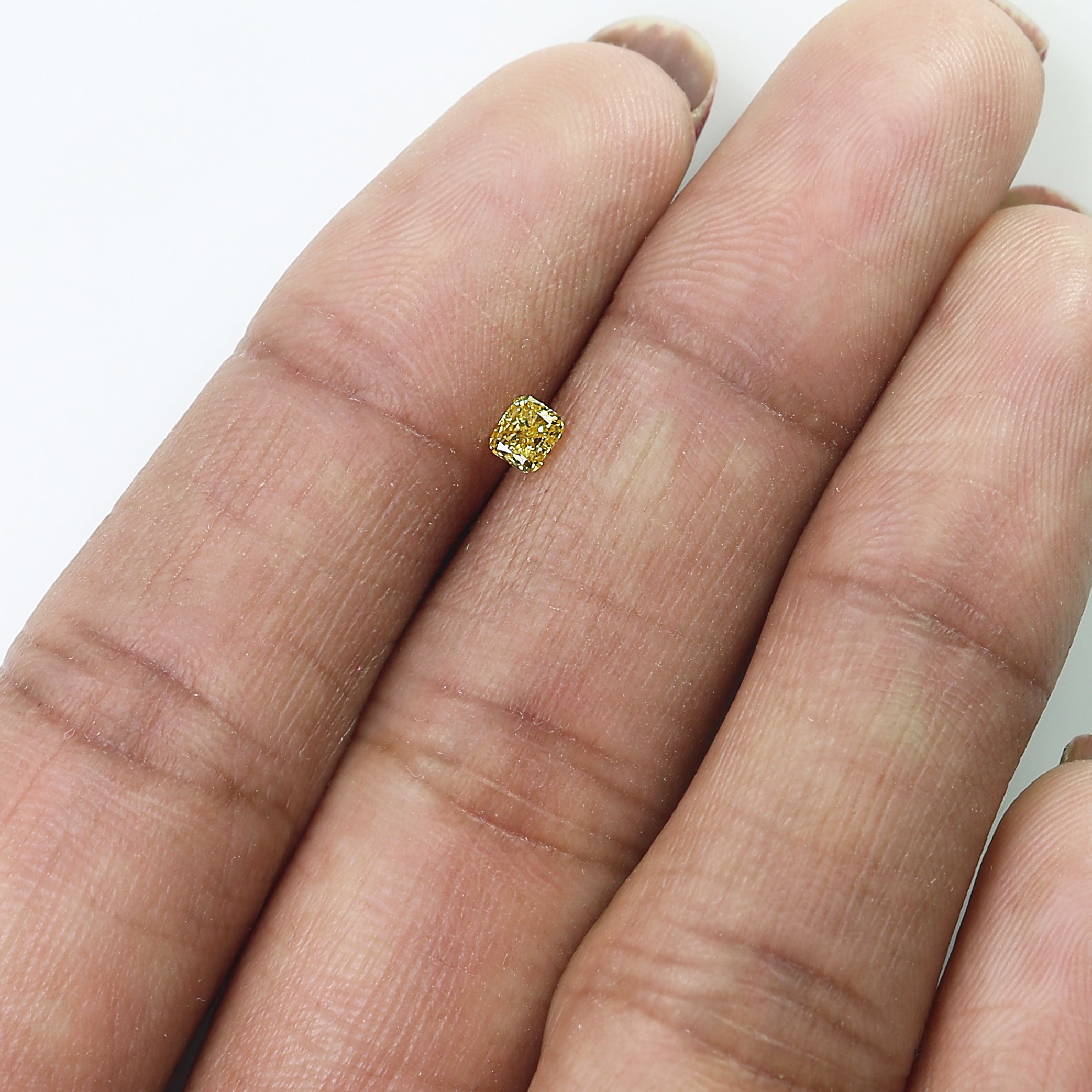 0.17 CT Natural Loose Cushion Shape Diamond Yellow Color Cushion Diamond 3.30 MM Natural Yellow Color Cushion Brilliant Cut Diamond LQ8639