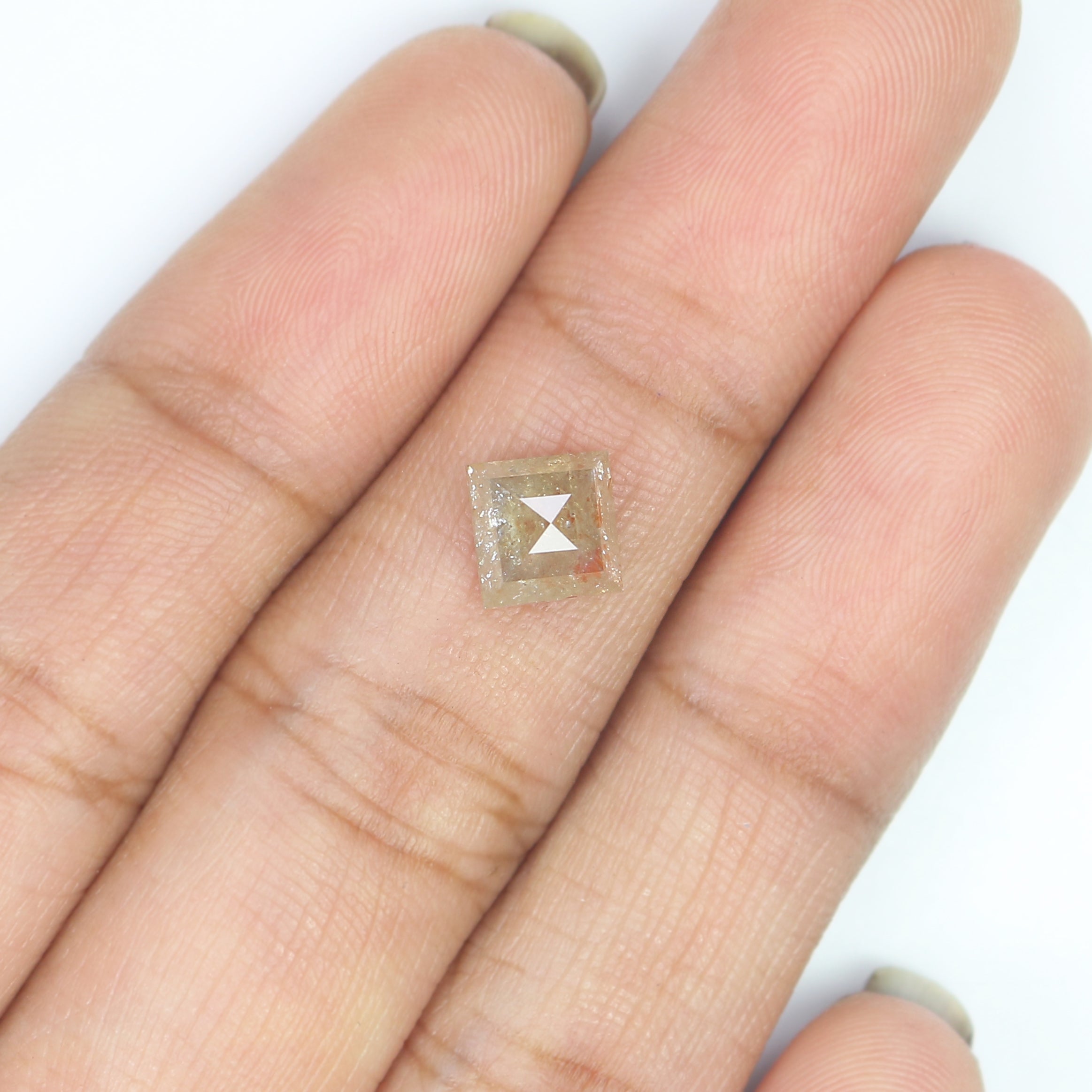 1.51 Ct Natural Loose Kite Shape Diamond Grey Color Kite Cut Diamond 8.55 MM Natural Loose Diamond Grey Kite Shape Rose Cut Diamond QL9612