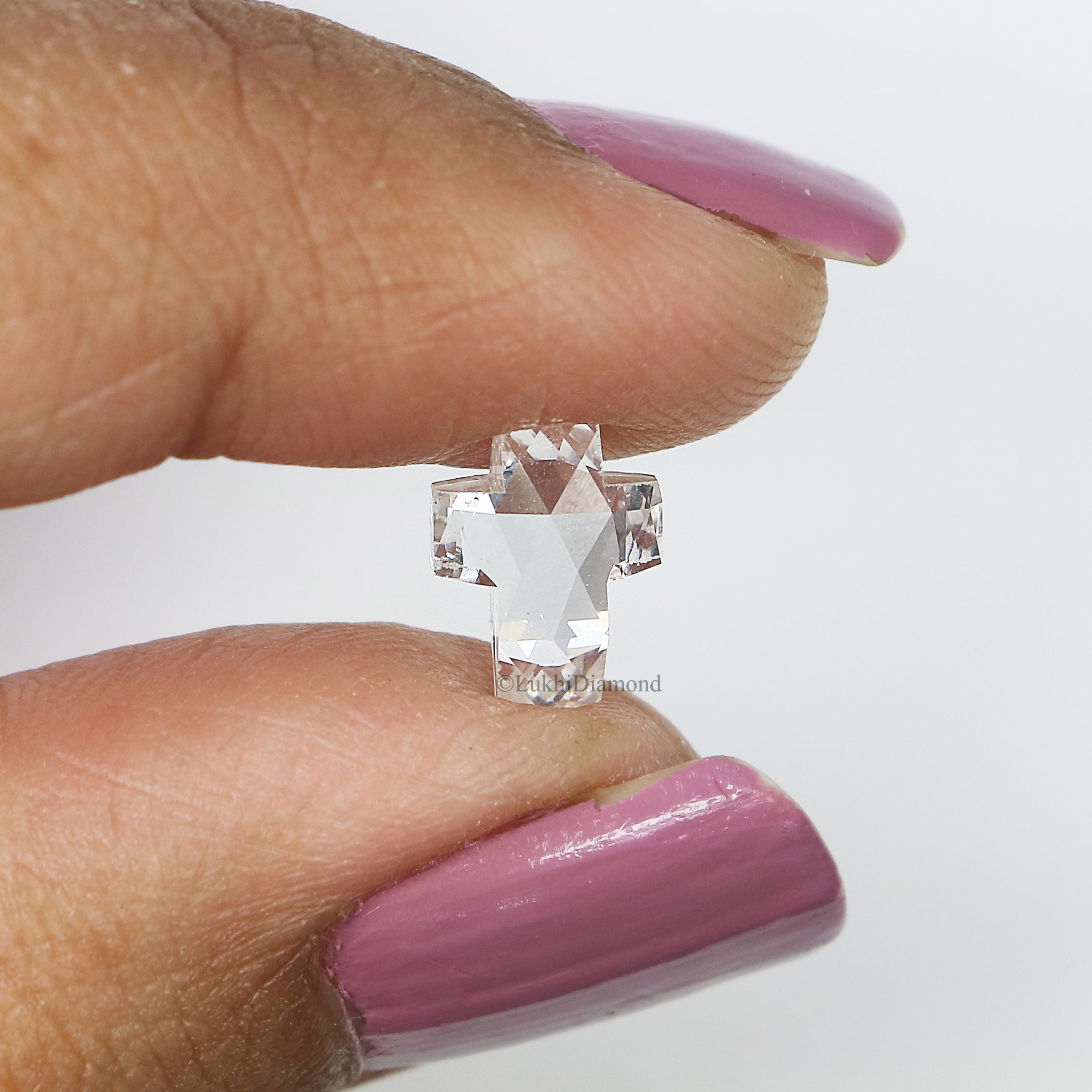 1.33 CT Lab Grown Cross Cut Diamond White - E Color VS1 Clarity Diamond Lab Grown Diamond CVD Diamond Lab Created Rose Cut Diamond L3259