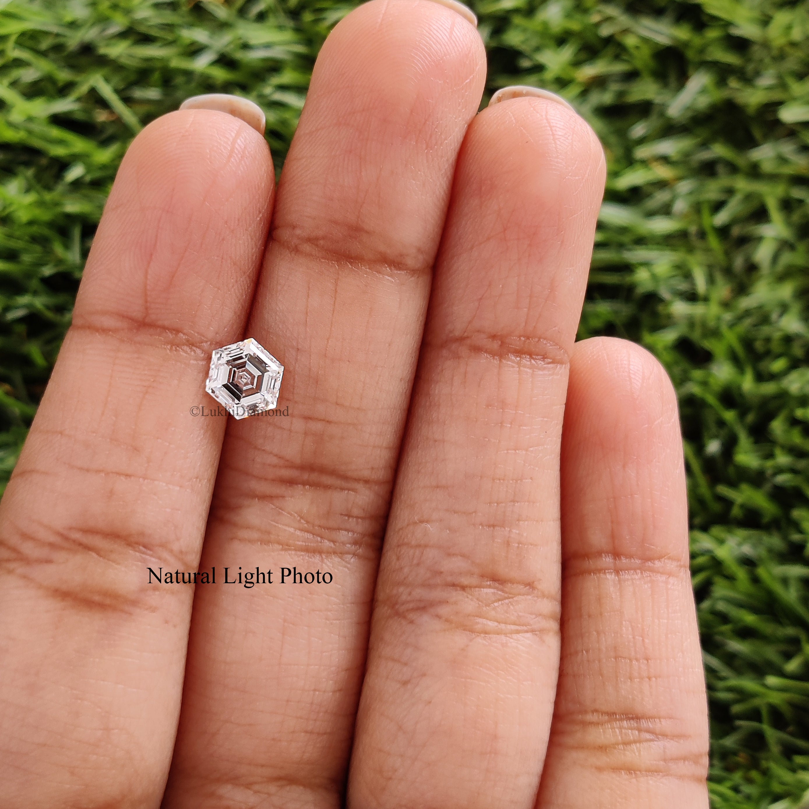 1.07 CT IGI Certified Hexagonal Step Cut Diamond White - D Color VVS2 Clarity Lab Grown Diamond Lab Created Diamond Hexagon CVD Diamond Q190