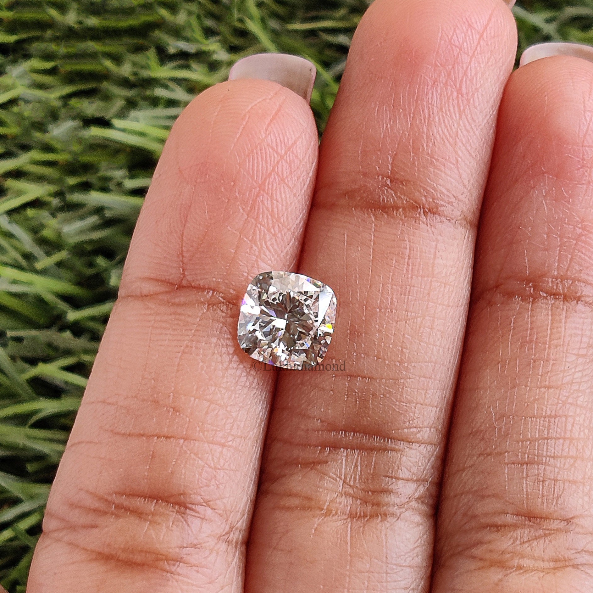 2.21 CT IGI Certified Square Cushion Modified Brilliant Cut Diamond White - E Color VVS2 Clarity Lab Grown Diamond Lab Created Diamond L3233