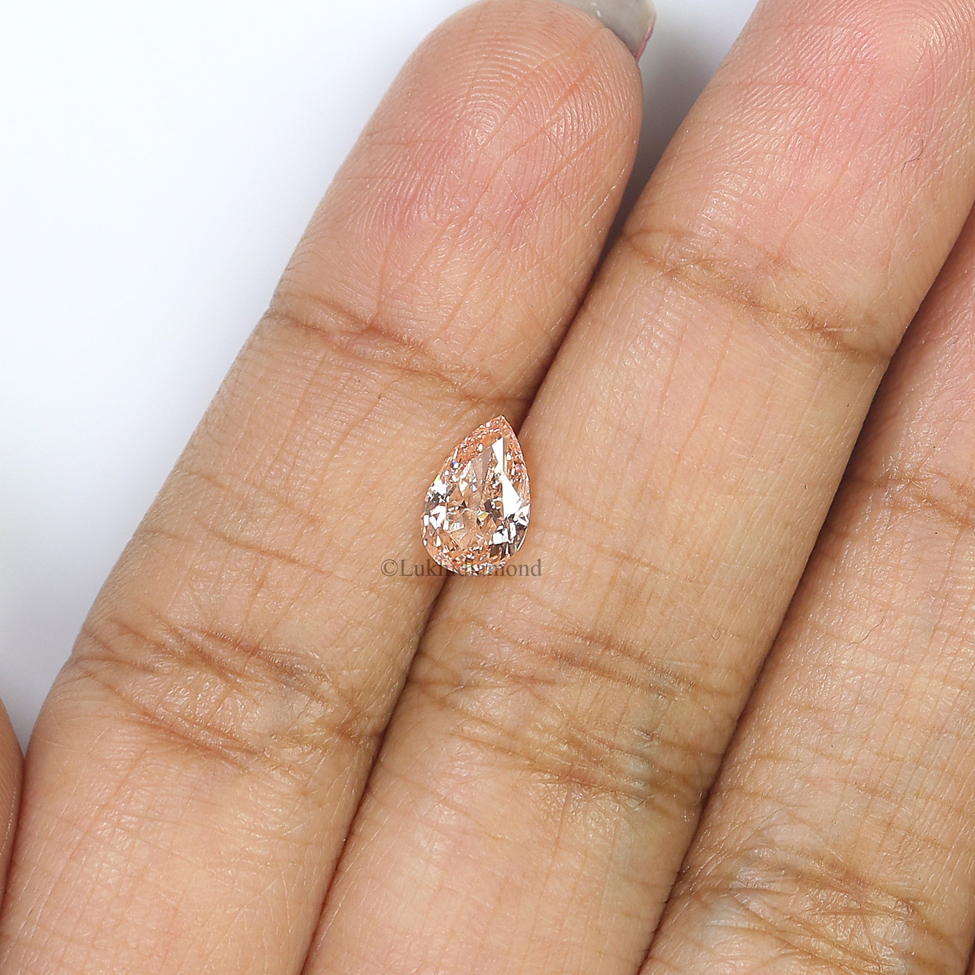 1.01 CT IGI Certified Pear Modified Brilliant Cut Diamond Fancy Vivid Pink Color VS2 Clarity Lab Grown CVD Diamond Lab Created Diamond L3226