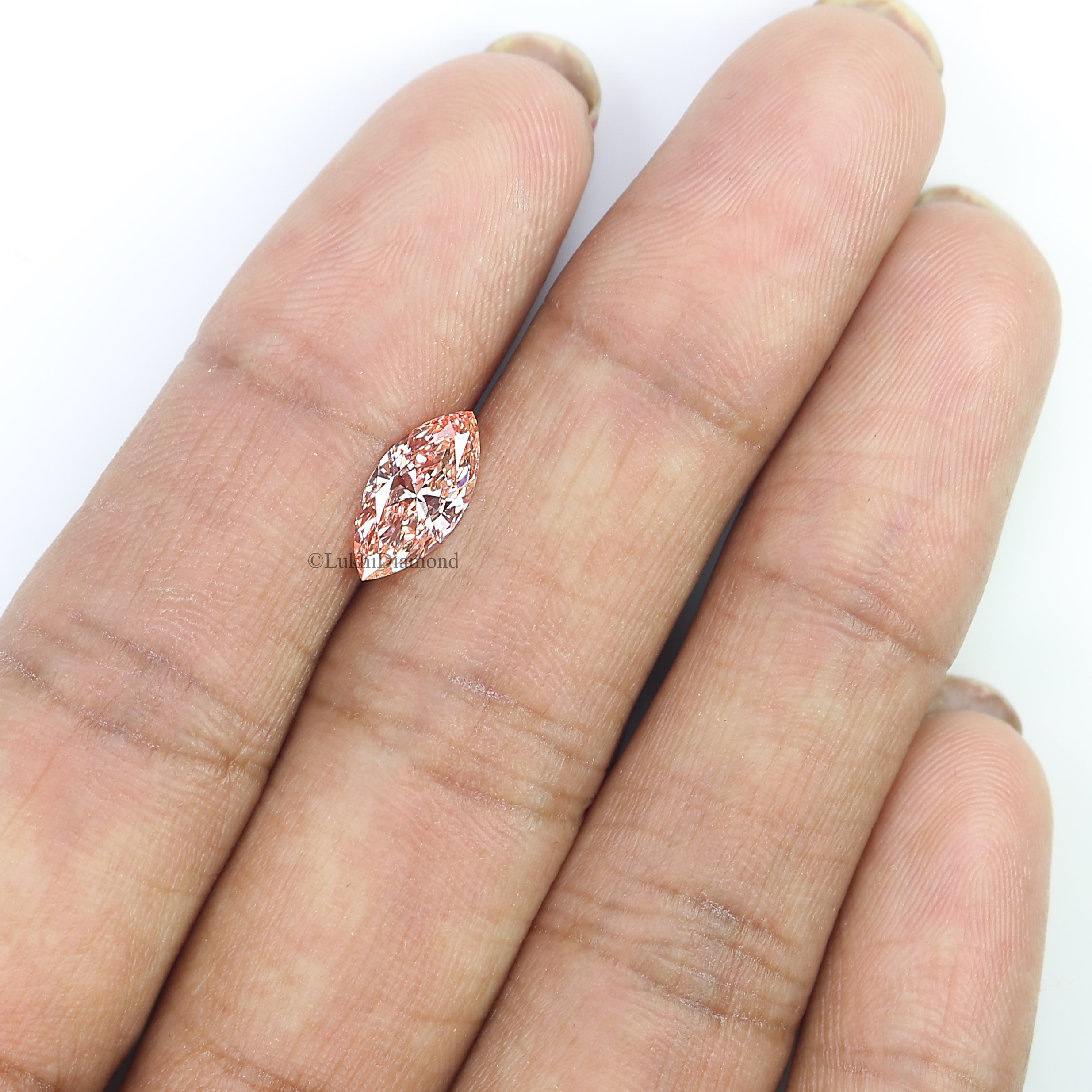 1.01 CT IGI Certified Marquise Brilliant Cut Fancy Vivid Pink Color VS1 Clarity Diamond Lab Grown CVD Diamond Lab Created Diamond L3206