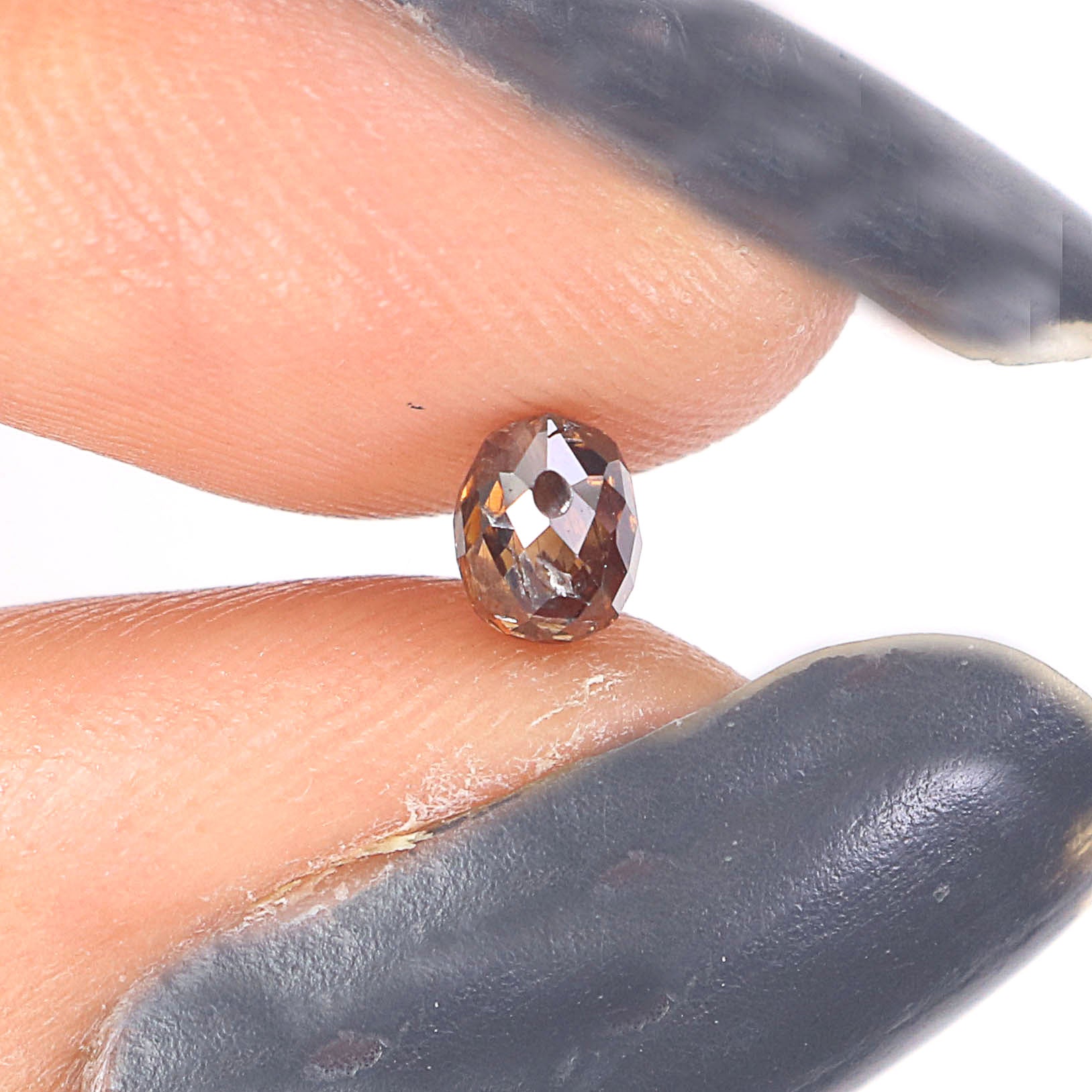 0.48 Ct Natural Loose Briolette Shape Diamond Brown Color Drop Diamond 4.60 MM Natural Loose Brown Color Briolette Rose Cut Diamond LQ9259