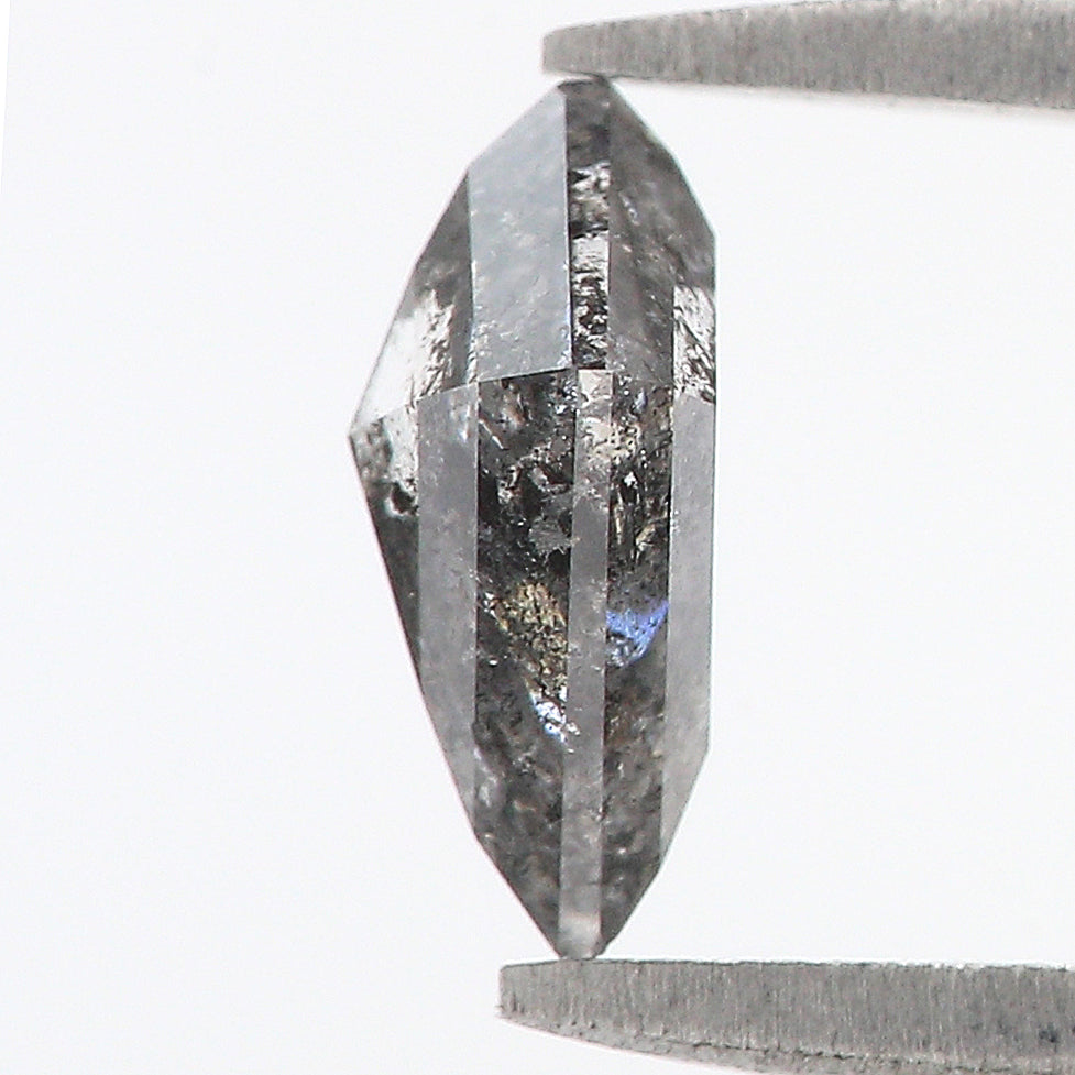 1.05 CT Natural Loose Kite Shape Diamond Salt And Pepper Kite Cut Diamond 8.55 MM Natural Black Grey Color Kite Rose Cut Diamond LQ3277