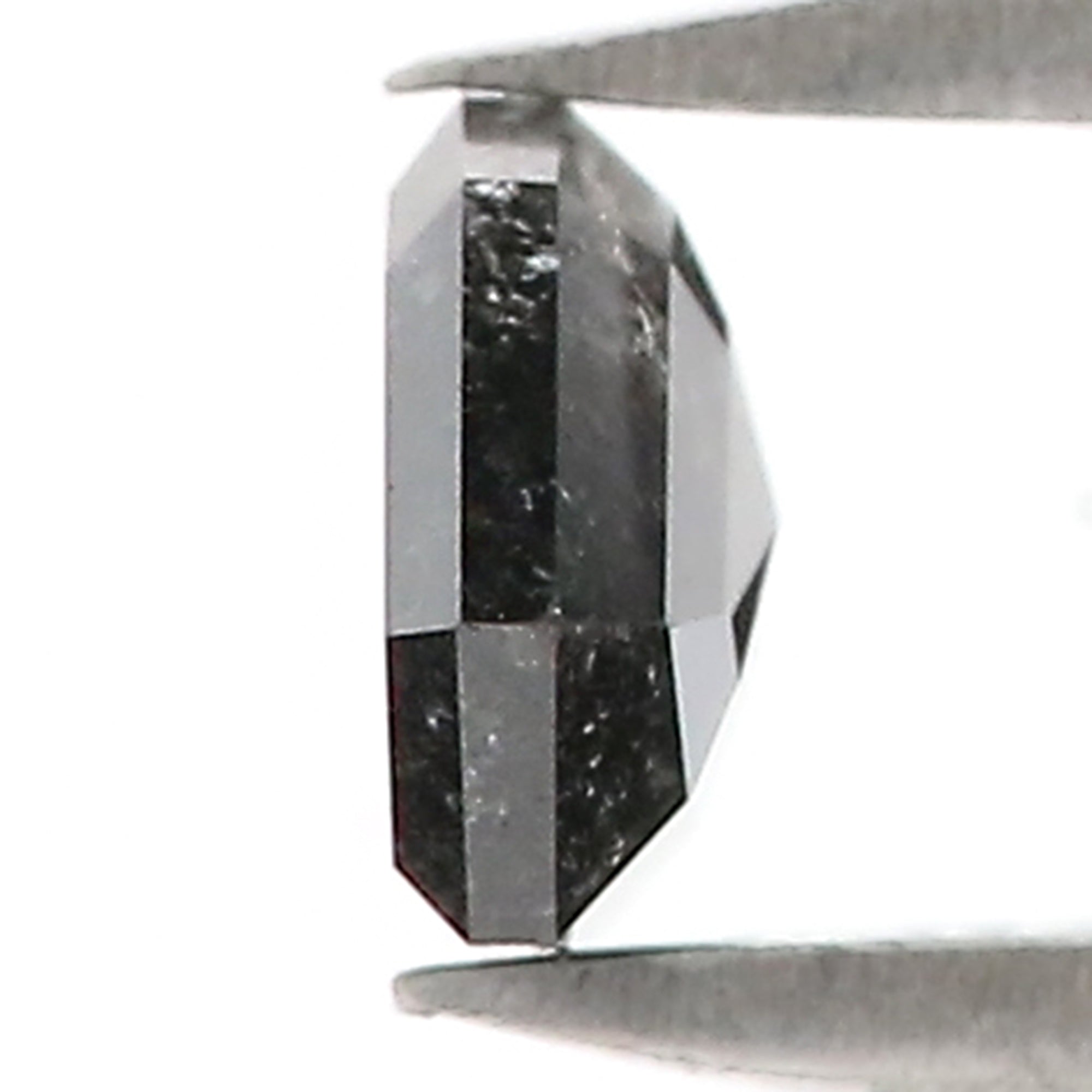 0.55 Ct Natural Loose Shield Shape Diamond Salt And Pepper Shield Cut Diamond 4.50 MM Natural Loose Black Gray Color Shield Diamond QL3128