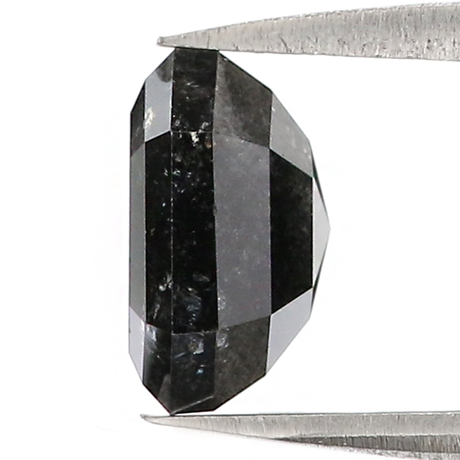 2.68 CT Natural Loose Radiant Shape Diamond Salt And Pepper Radiant Shape Diamond 8.00 MM Black Grey Color Radiant Rose Cut Diamond QL8258