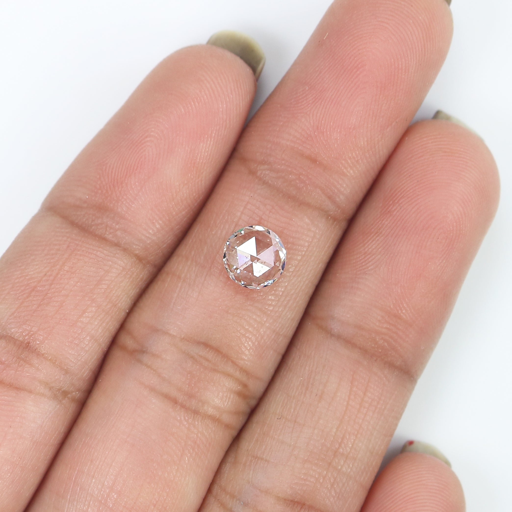 5.00 mm, 5.50 mm, 6.00 mm, Round Rose Cut Diamond E/F Color VS Clarity Lab Grown Diamond Lab Created Loose Diamond for Engagement Ring Q113