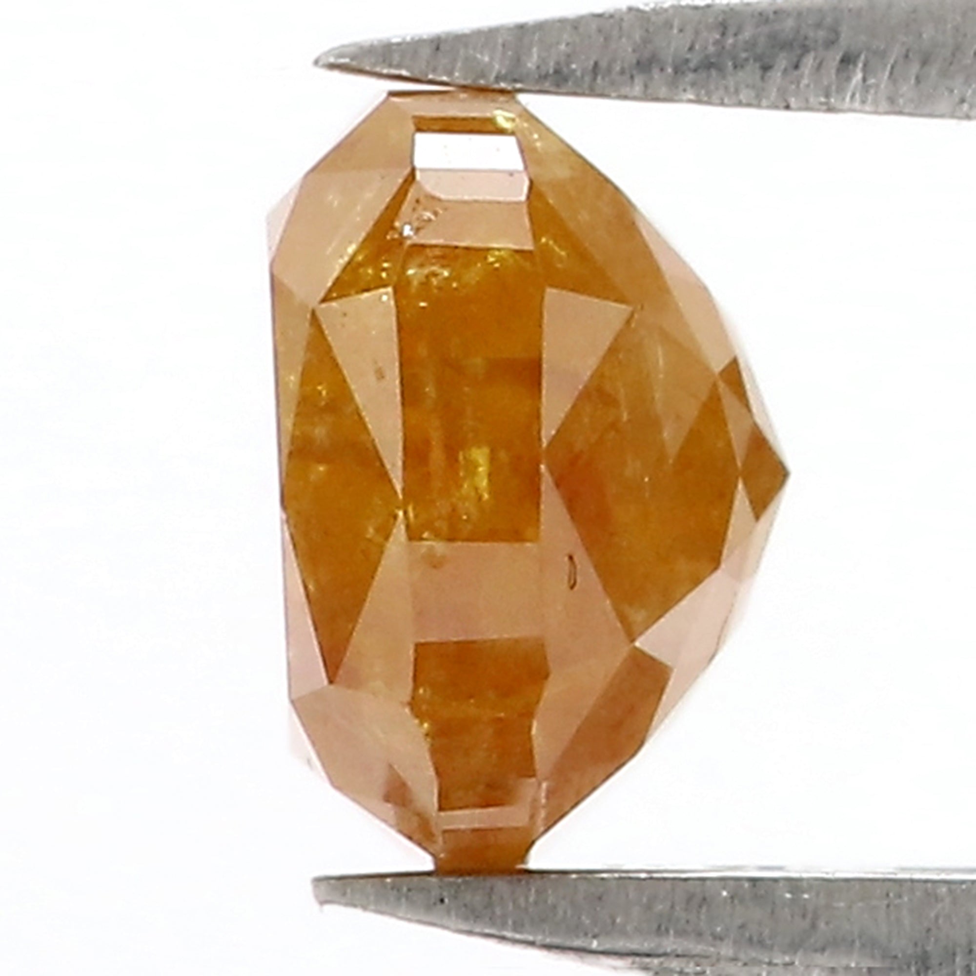 1.50 CT Natural Loose Cushion Shape Diamond Yellow Color Cushion Cut Diamond 6.15 MM Natural Brown Color Cushion Rose Cut Diamond QL9258