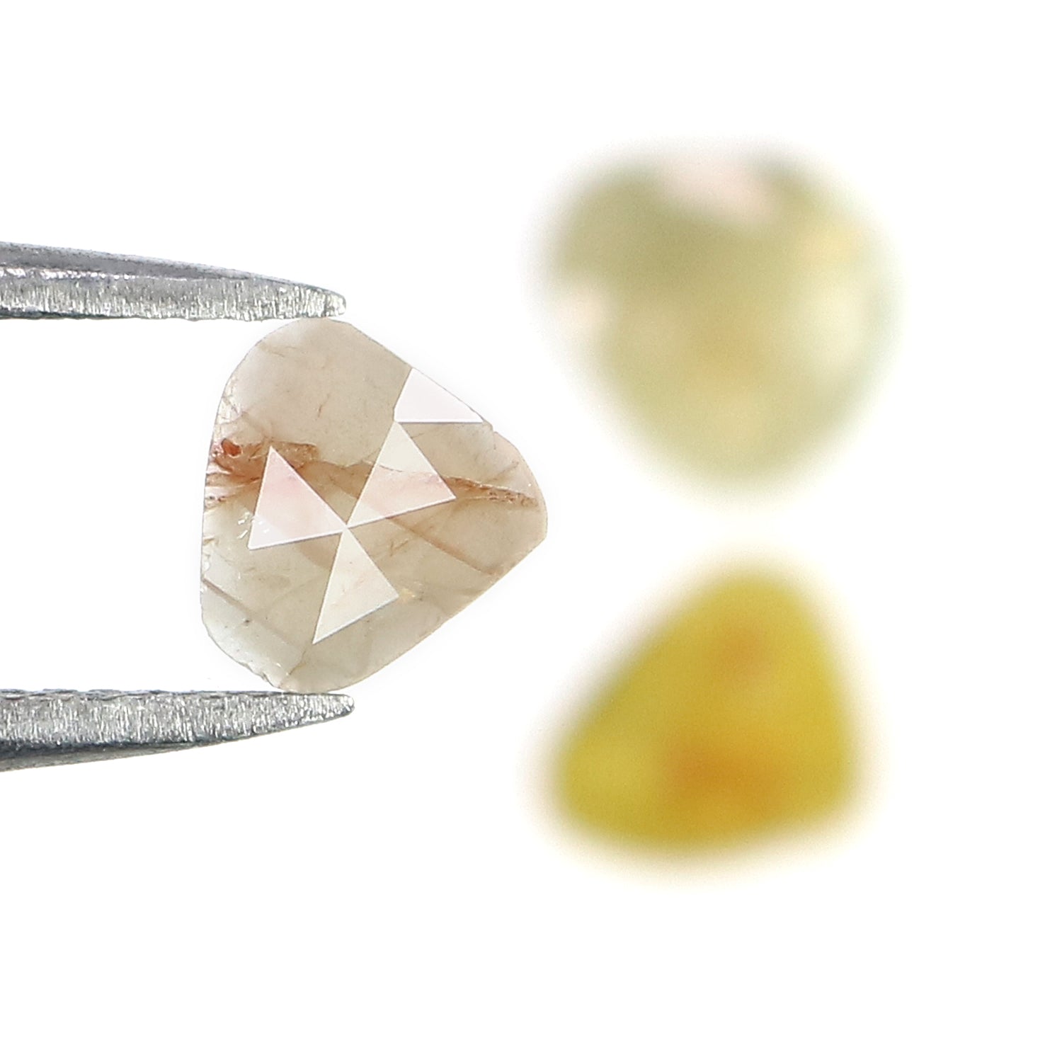 1.09 CT Natural Loose Slice Shape Diamond Yellow Color Slice Cut Diamond 6.85 MM Natural Loose Grey Color Slice Irregular Cut Diamond LQ3212