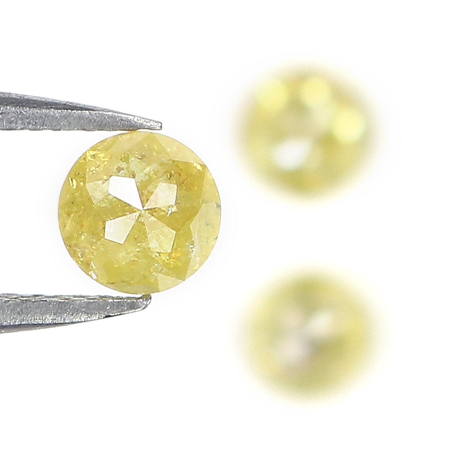 1.61 CT Natural Loose Round Rose Cut Diamond Yellow Color Round Shape Diamond 4.30 MM Natural Yellow Color Round Rose Cut Diamond LQ1882