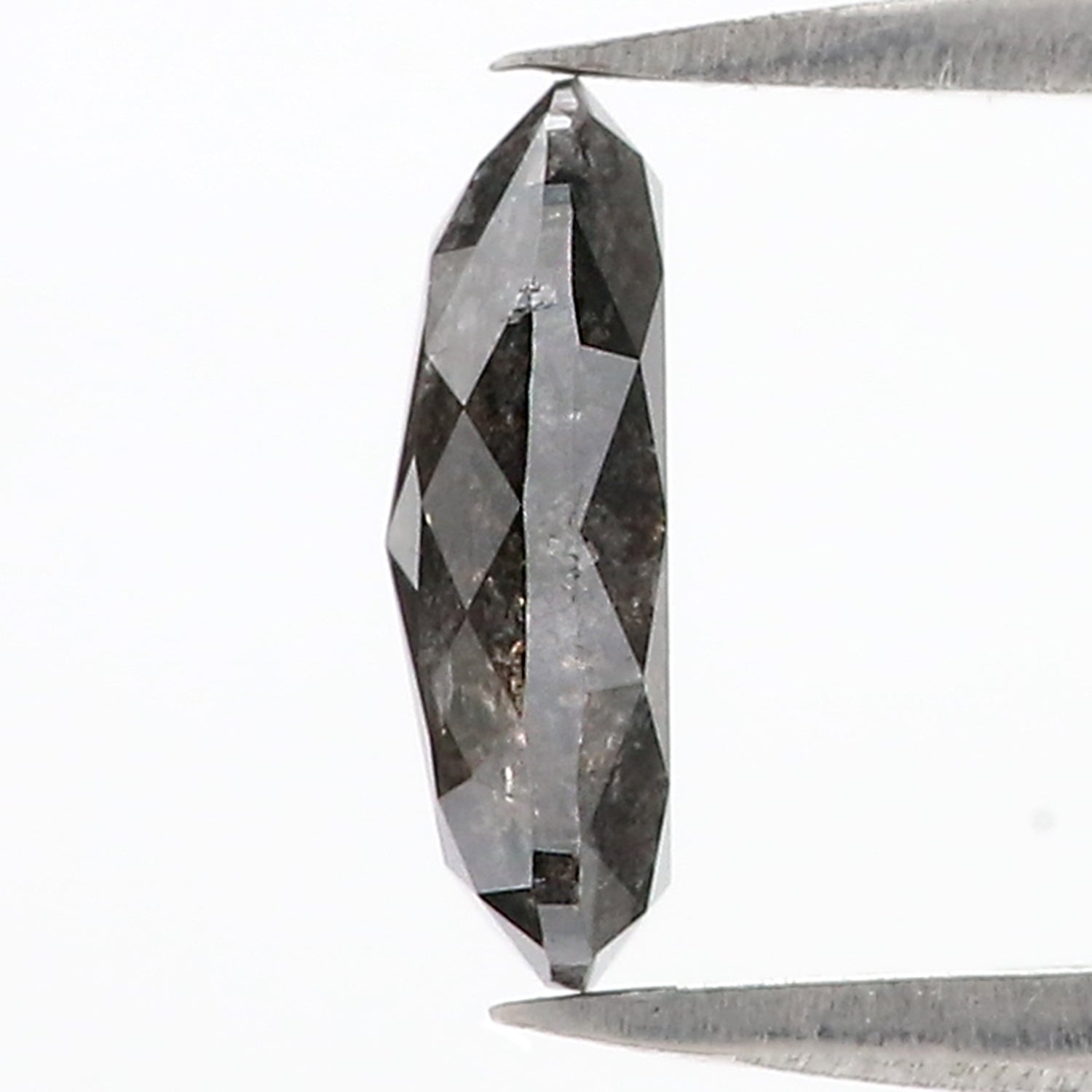 1.50 Ct Natural Loose Oval Shape Diamond Salt And Pepper Oval Cut Diamond 9.45 MM Natural Black Grey Color Oval Rose Cut Diamond LQ3192