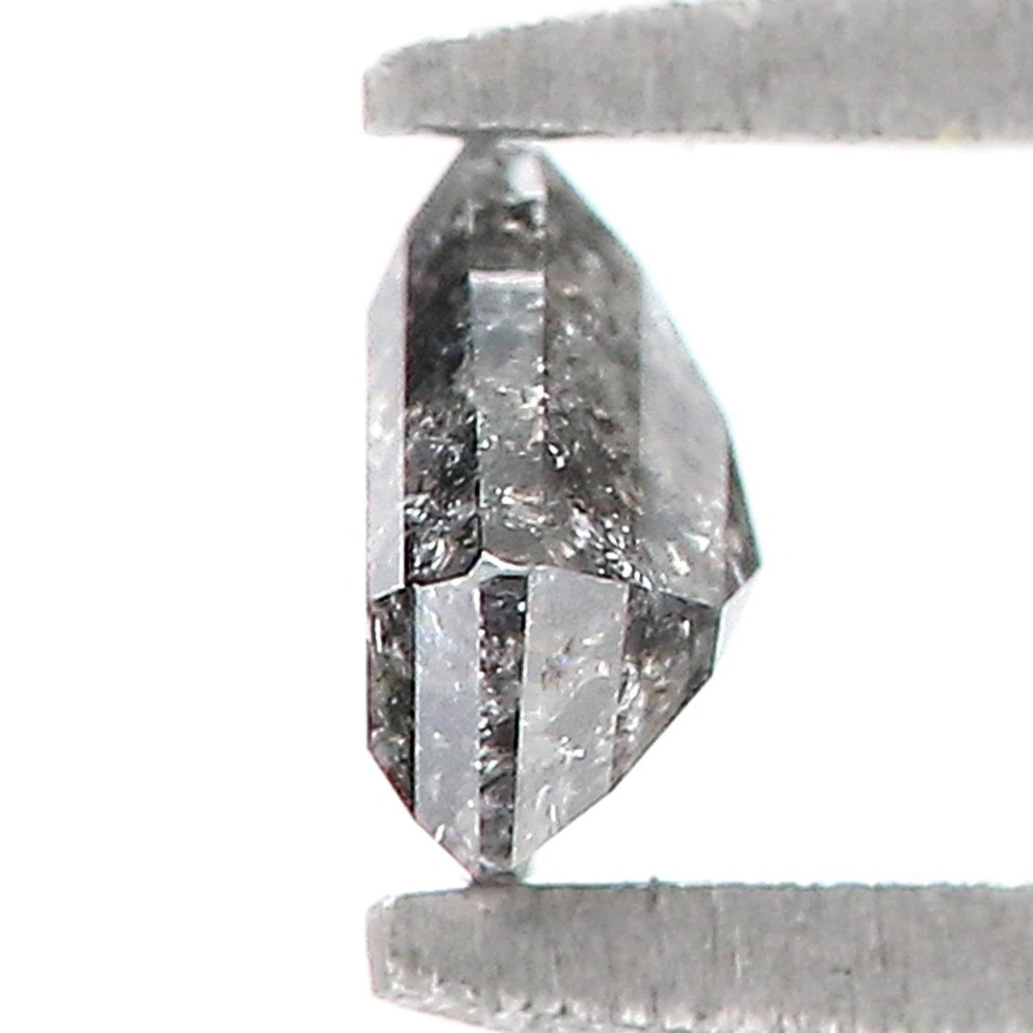 0.28 Ct Natural Loose Shield Shape Diamond Salt And Pepper Shield Cut Diamond 3.90 MM Natural Black Gray Color Shield Rose Cut Diamond QL440