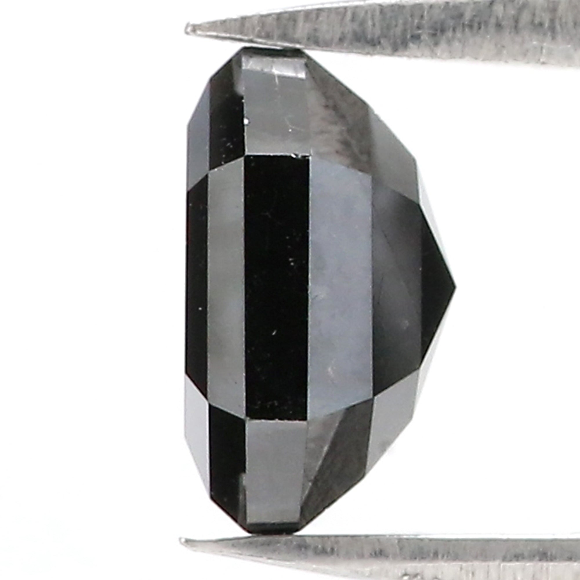 2.28 CT Natural Loose Hexagon Shape Diamond Black Hexagon Rose Cut Diamond 8.50 MM Natural Loose Black Color Hexagon Rose Cut Diamond QL9576