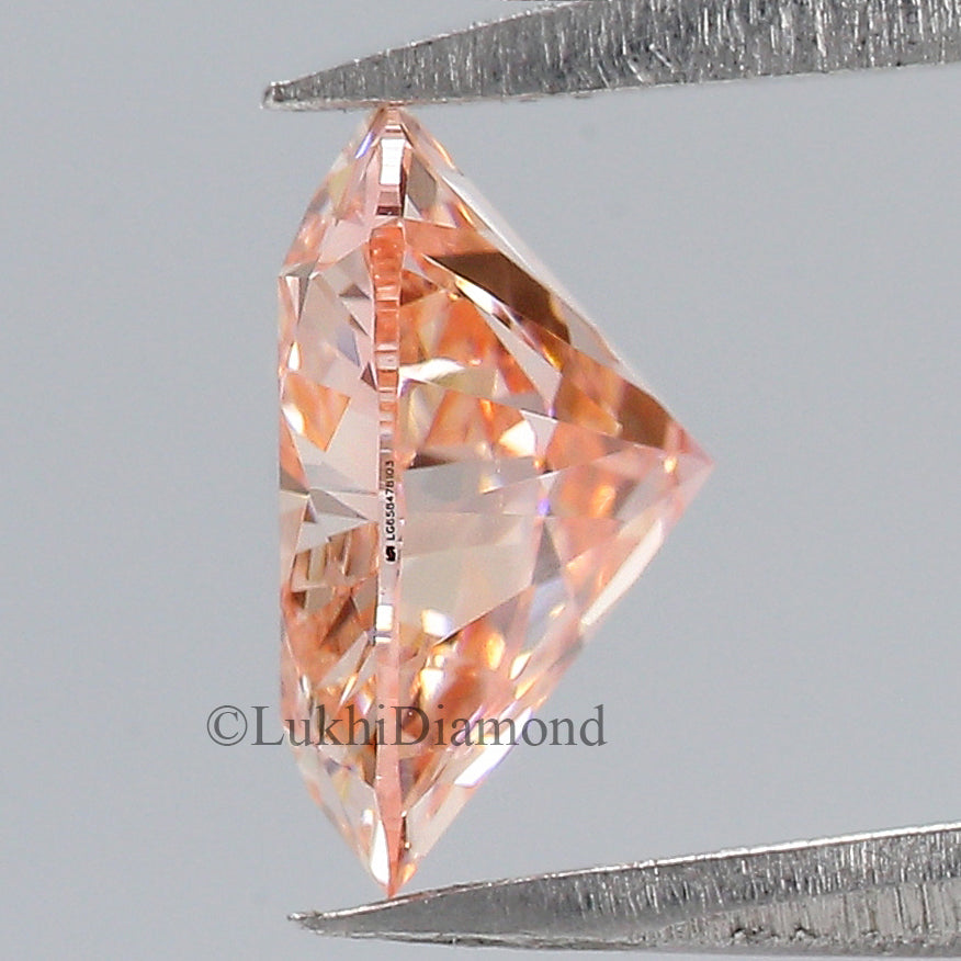 1.04 CT IGI Certified Heart Brilliant Cut Fancy Vivid Pink Color VS1 Clarity Diamond Lab Grown Diamond Lab Created Heart CVD Diamond L3202