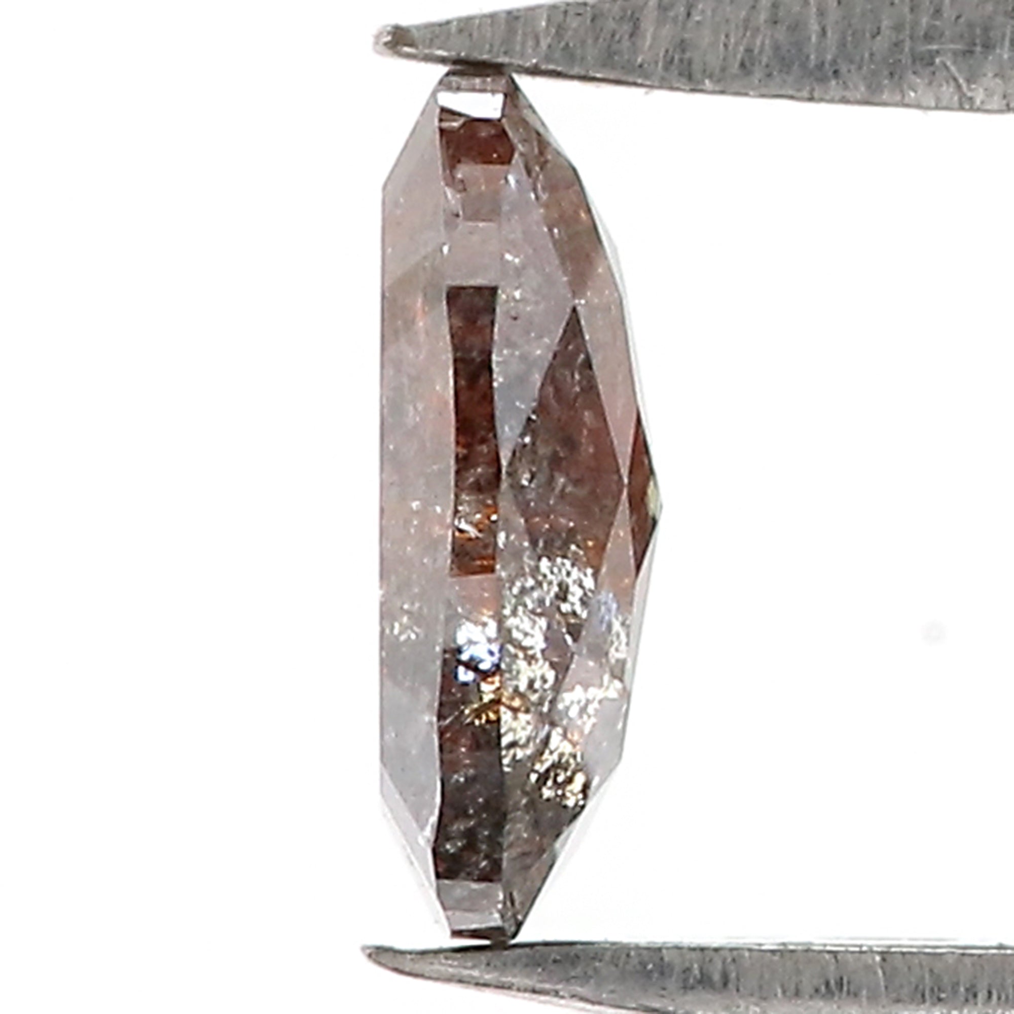 0.55 Ct Natural Loose Oval Shape Diamond Salt And Pepper Oval Cut Diamond 6.40 MM Natural Brown Color Diamond Oval Rose Cut Diamond QK2220