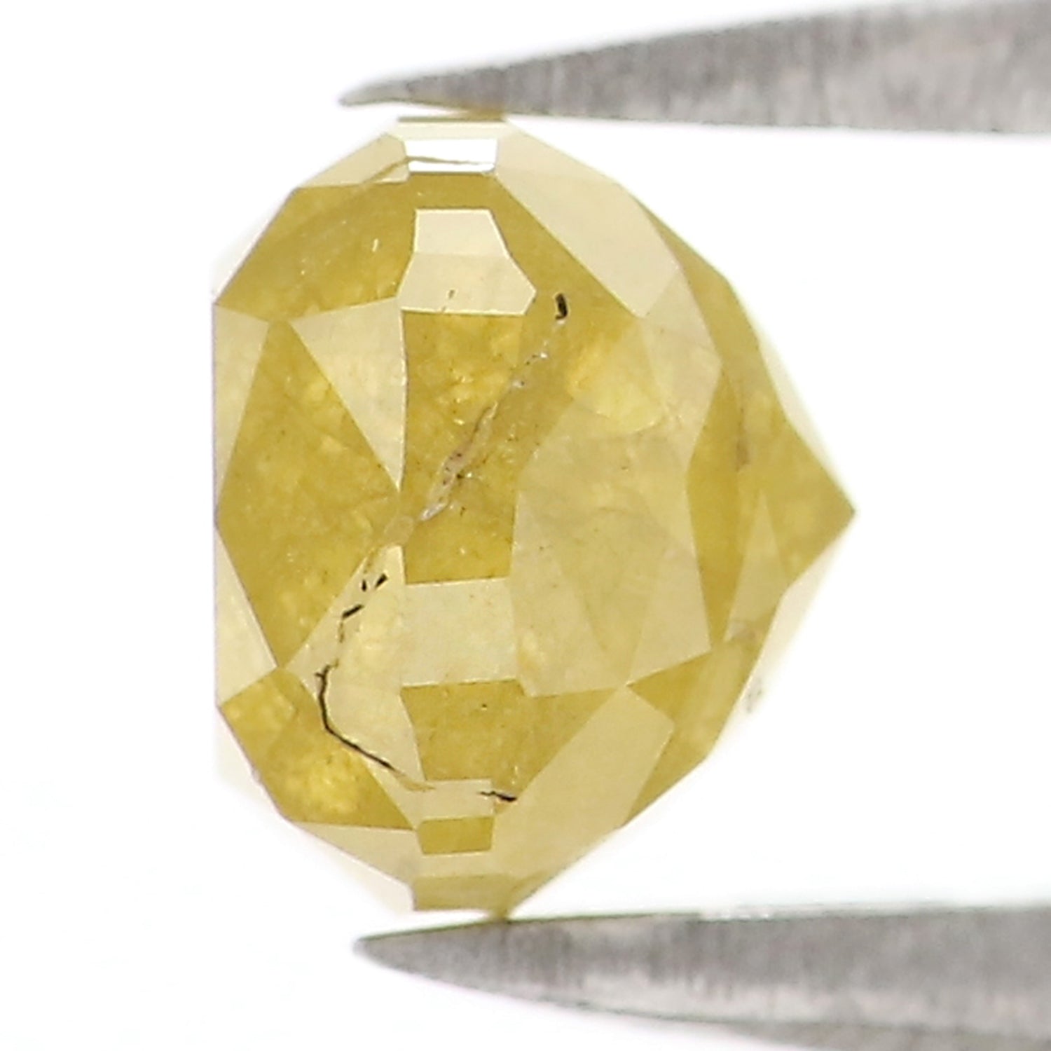 1.17 CT Natural Loose Cushion Shape Diamond Yellow Color Cushion Cut Diamond 5.40 MM Natural Yellow Color Cushion Rose Cut Diamond LQB2851