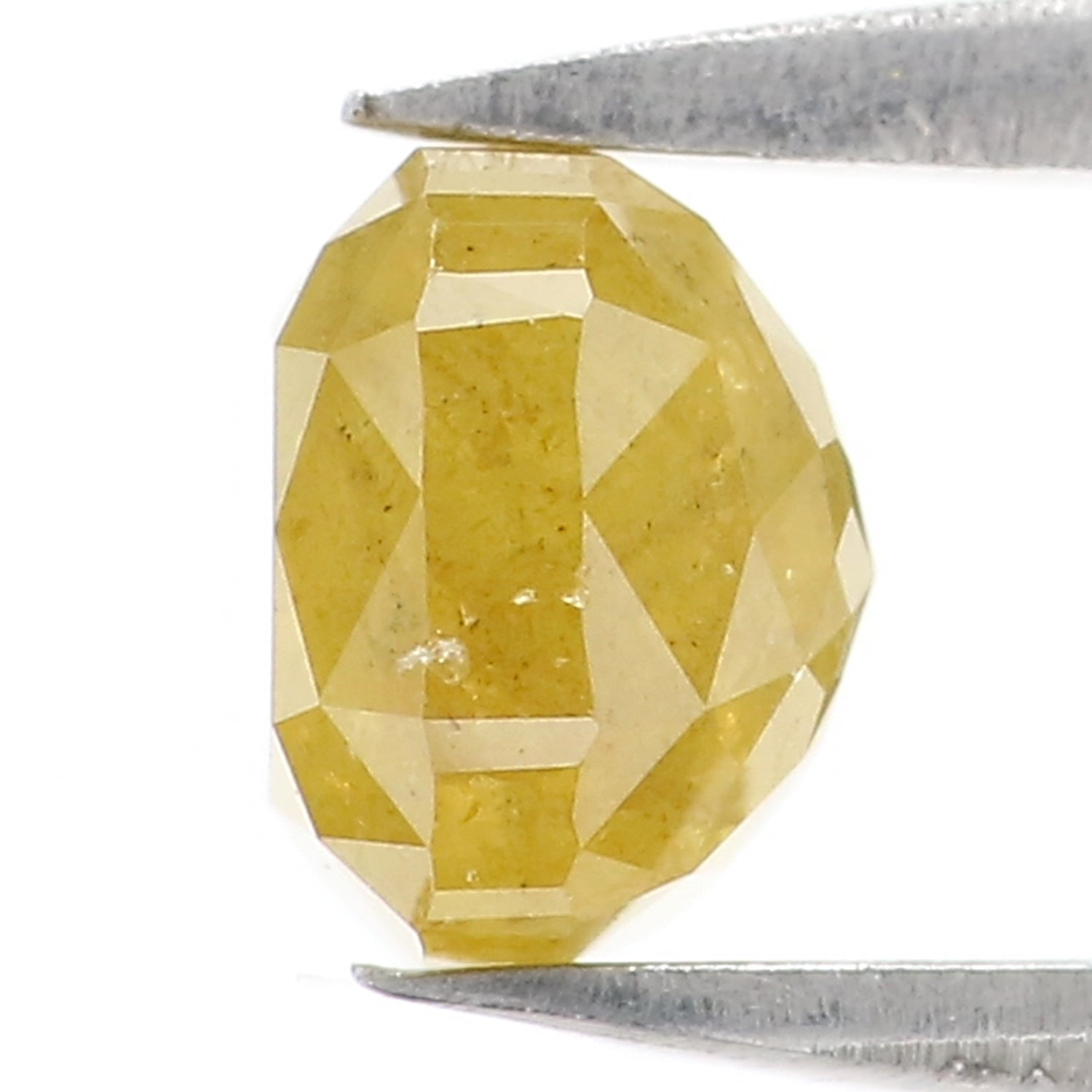 1.14 CT Natural Loose Cushion Shape Diamond Yellow Color Cushion Cut Diamond 5.35 MM Natural Yellow Color Cushion Rose Cut Diamond KQ2015