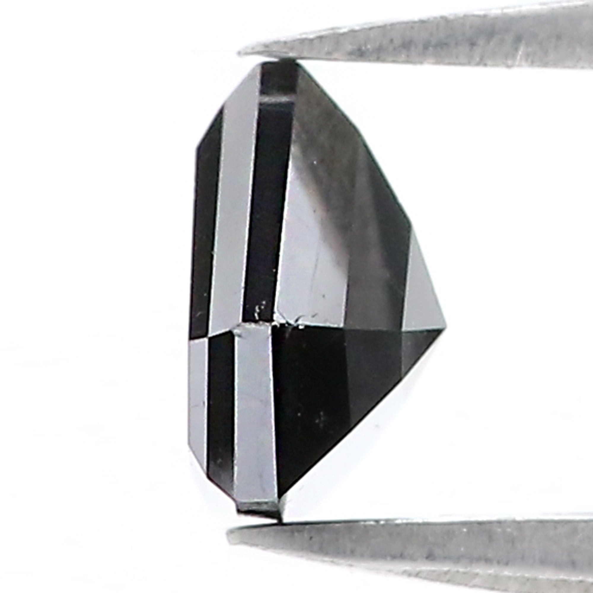 1.42 CT Natural Loose Shield Shape Diamond Black Color Shield Rose Cut Diamond 6.70 MM Natural Loose Shield Shape Black Color Diamond QL9803