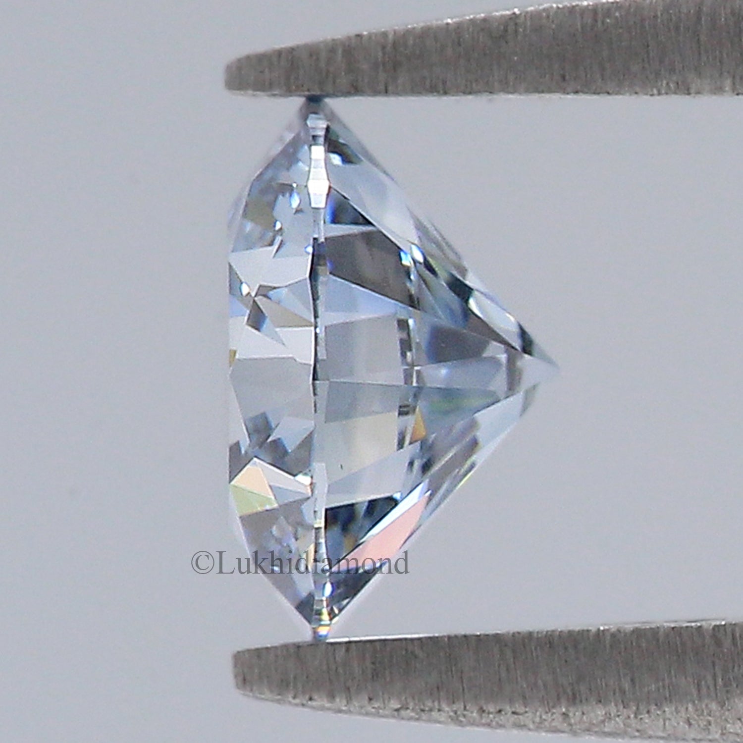 0.90 CT IGI Certified Round Brilliant Cut Fancy Blue Color VS1 Clarity Diamond Lab Grown Diamond Lab Created Round Diamond CVD Diamond L3283