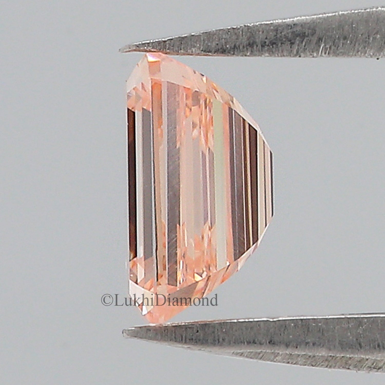 1.02 CT IGI Certified Emerald Cut Fancy Intense Pink Color VS2 Clarity Diamond Lab Grown Diamond Lab Created Emerald CVD Diamond L3199