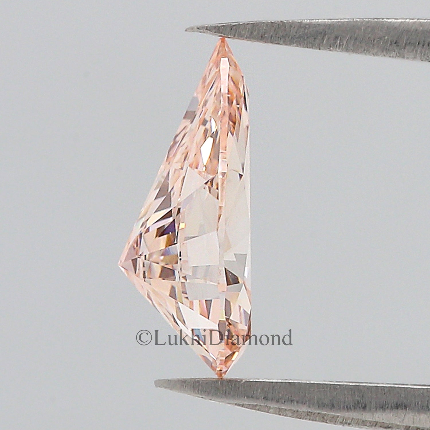 1.57 CT IGI Certified Pear Brilliant Cut Diamond Fancy Vivid Pink Color VS1 Clarity Lab Grown Diamond Lab Created Pear CVD Diamond L3203