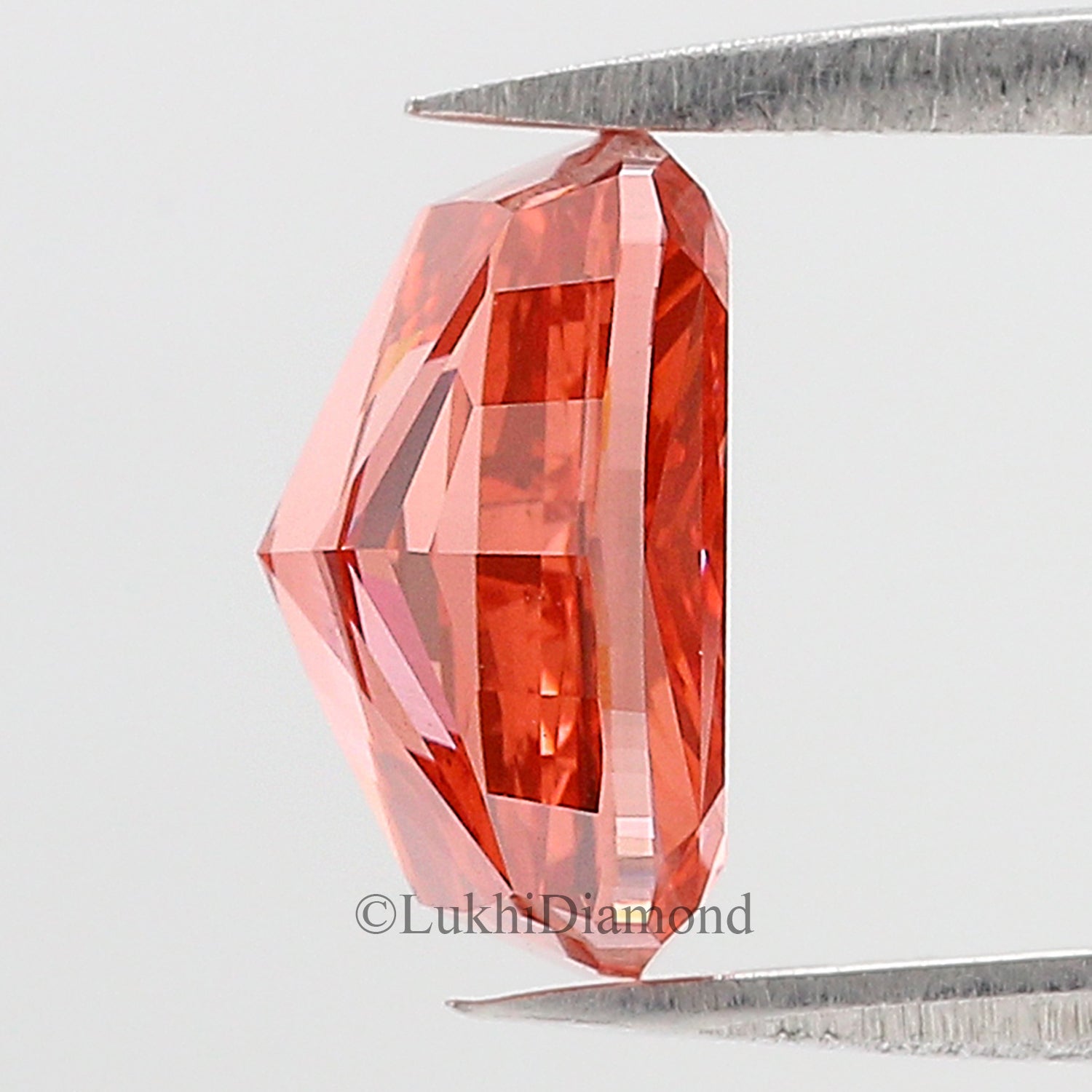 4.57 CT IGI Certified Cushion Modified Brilliant Cut Fancy Vivid Red Color VS1 Clarity Diamond Lab Grown CVD Lab Created Diamond L3197