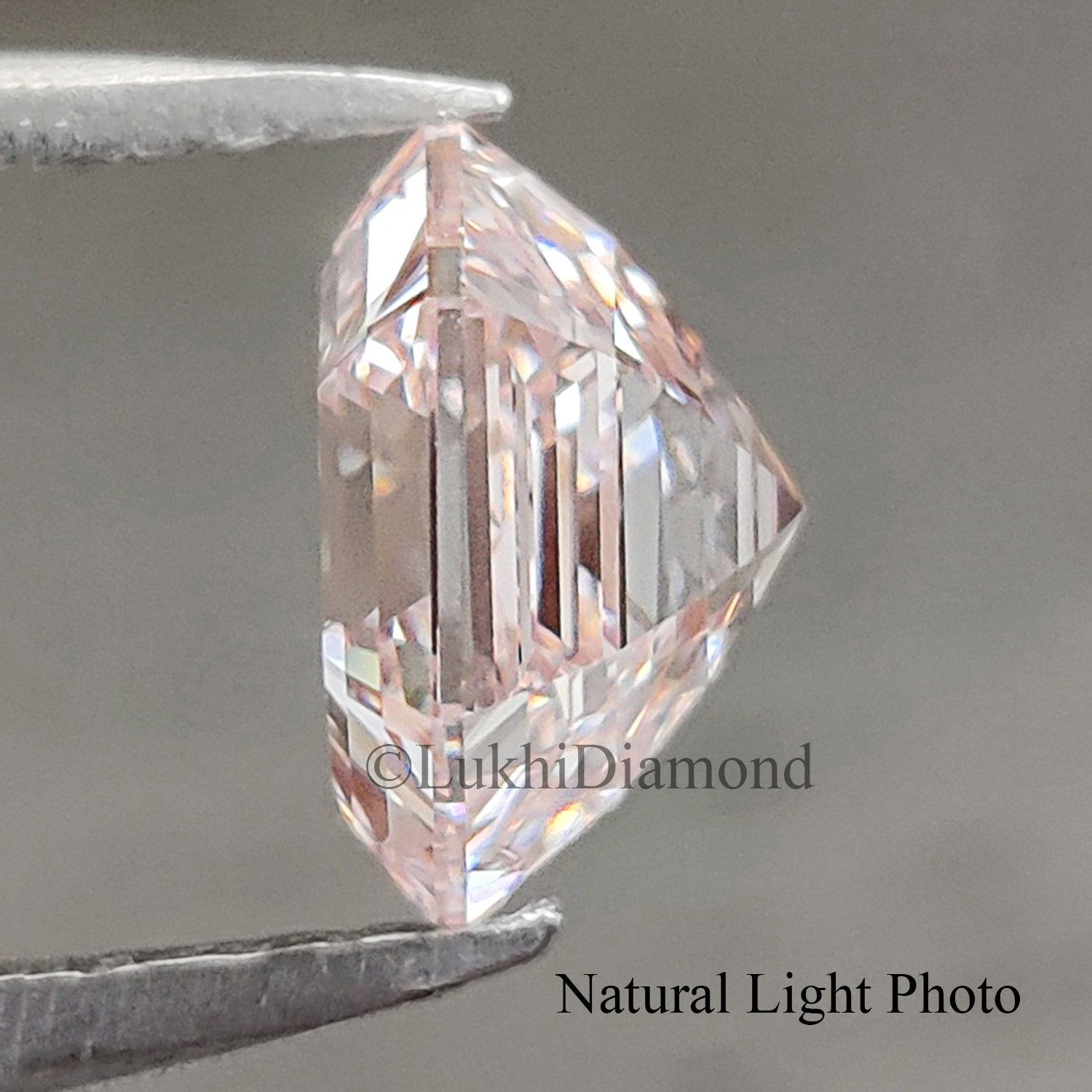 1.02 CT IGI Certified Hexagonal Step Cut Diamond Fancy Pink Color VVS1 Clarity Lab Grown Diamond Lab Created Hexagon CVD Diamond Q201