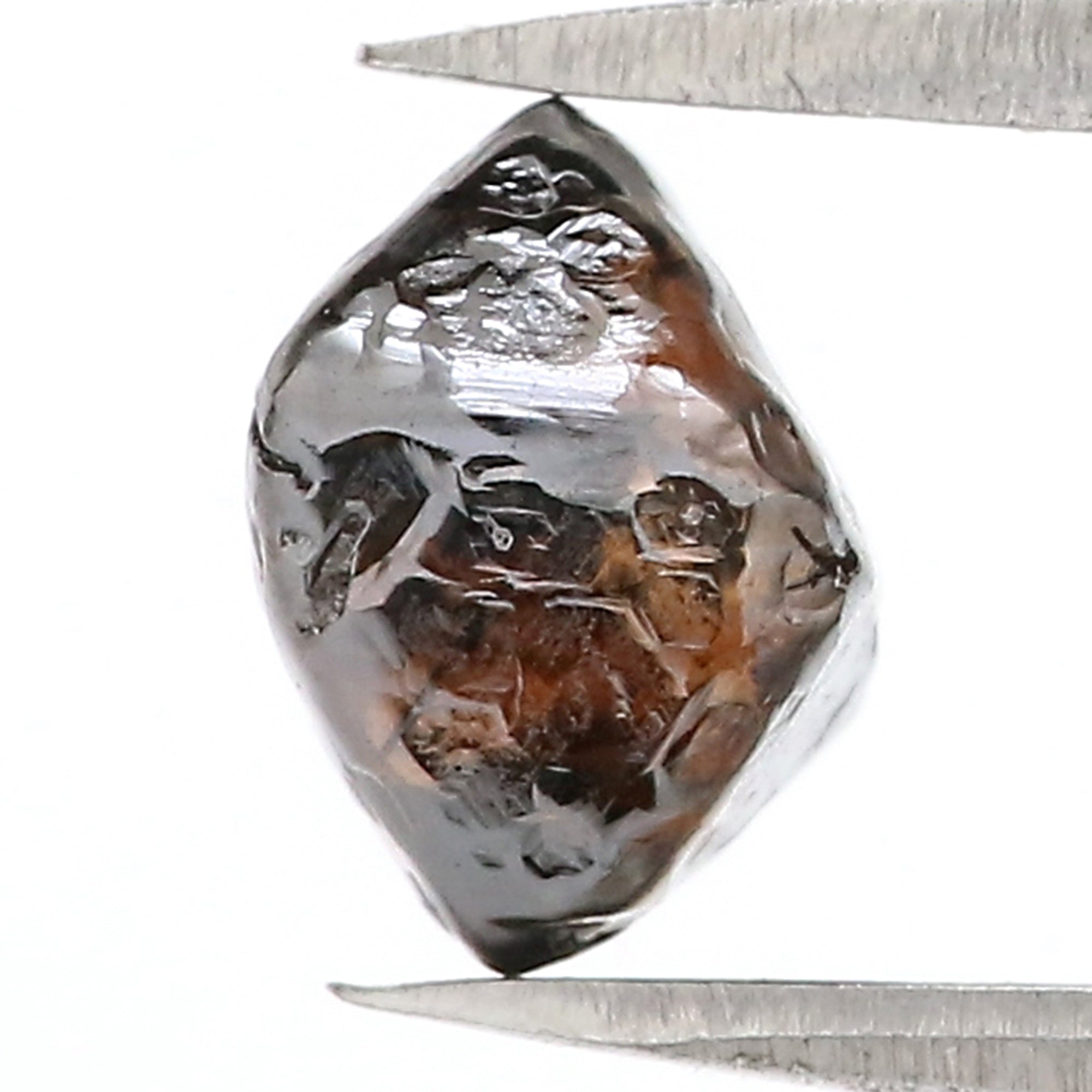 2.51 CT Natural Loose Rough Shape Diamond Brown Color Rough Cut Diamond 8.20 MM Natural Loose Black Color Rough Irregular Cut Diamond LQ3159