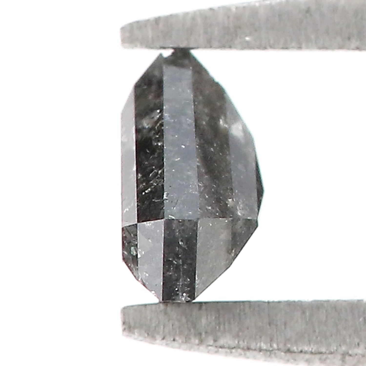 0.51 CT Natural Loose Shield Diamond Black Grey Color Diamond 4.40 MM Natural Loose Diamond Salt And Pepper Shield Rose Cut Diamond QL079