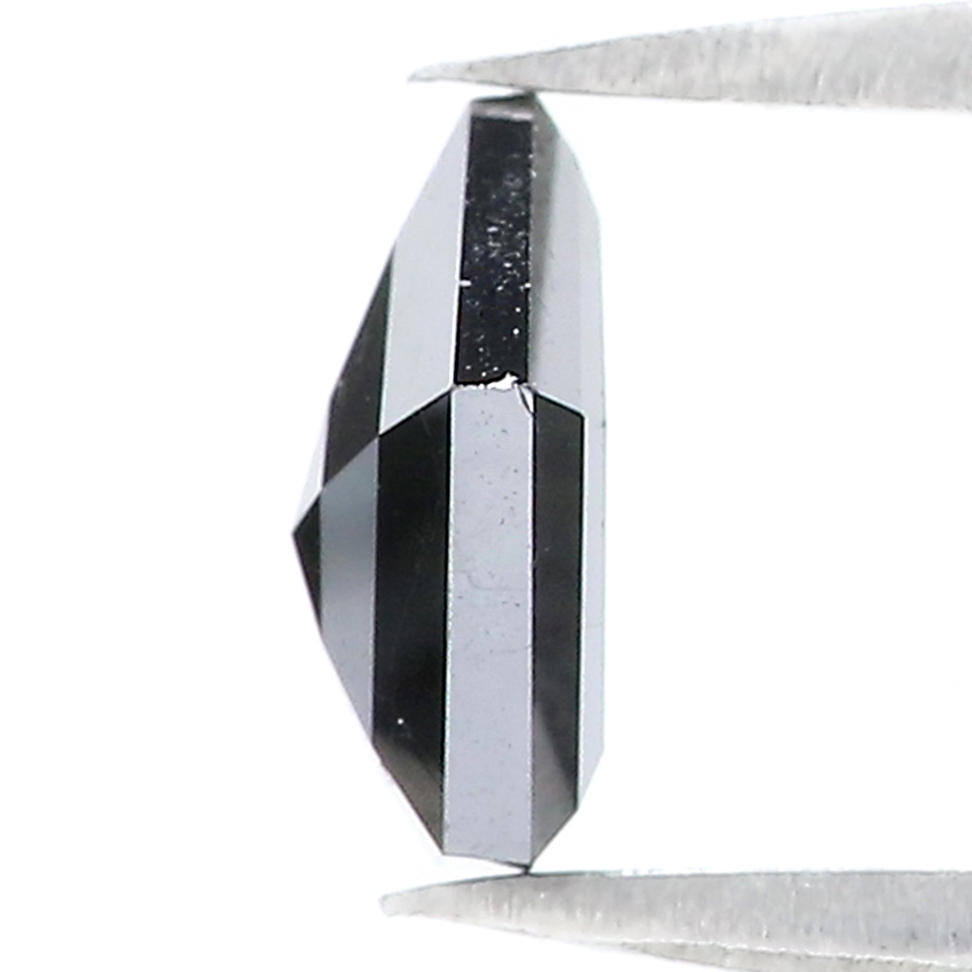 1.41 CT Natural Loose Pentagon Shape Diamond Black Color Pentagon Diamond 8.05 MM Natural Loose Black Color Pentagon Rose Cut Diamond KQ2245